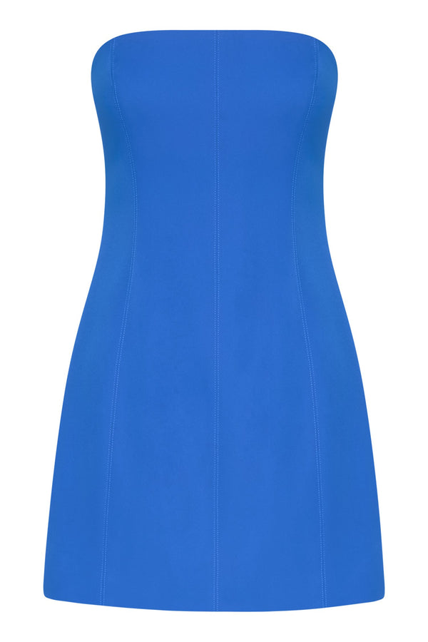 Maci Crepe Mini Dress - Cobalt Blue