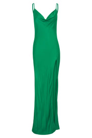 Jade Cowl Neck Backless Maxi Dress - Green