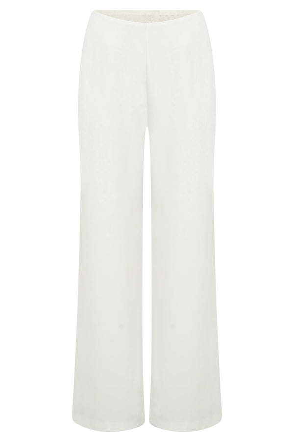 Estee Split Lace Pants - White