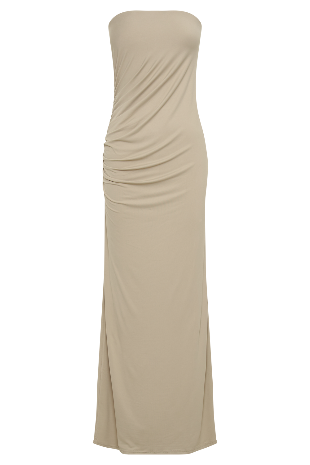Astraea Recycled Nylon Drape Maxi Dress - Taupe