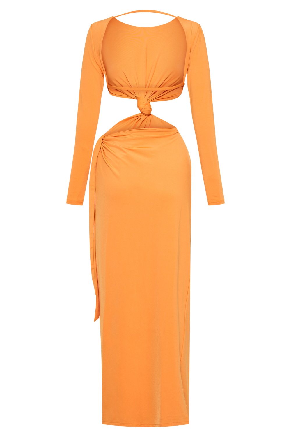 Kiandra Slinky Knot Maxi Dress - Orange