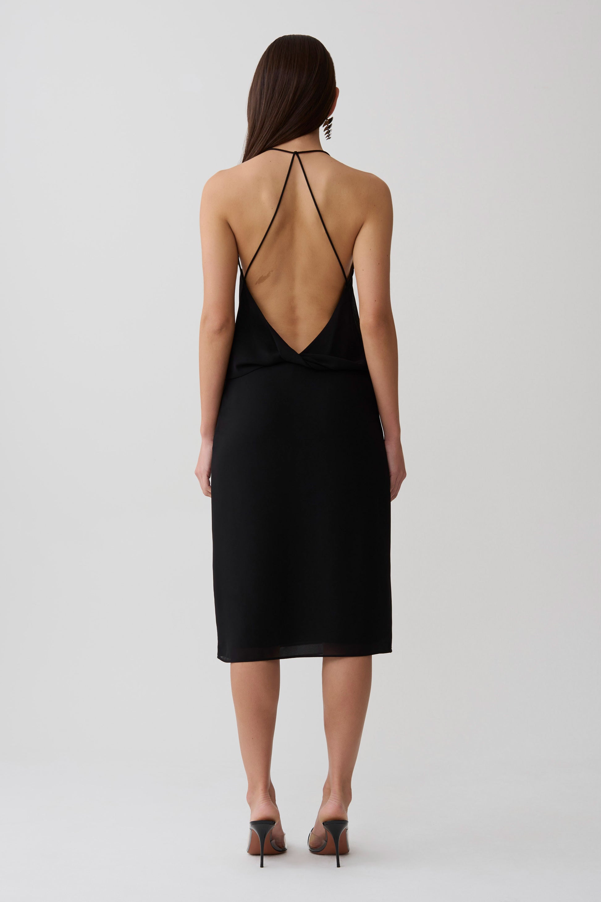 Amelia Chiffon Midi Skirt - Black #4