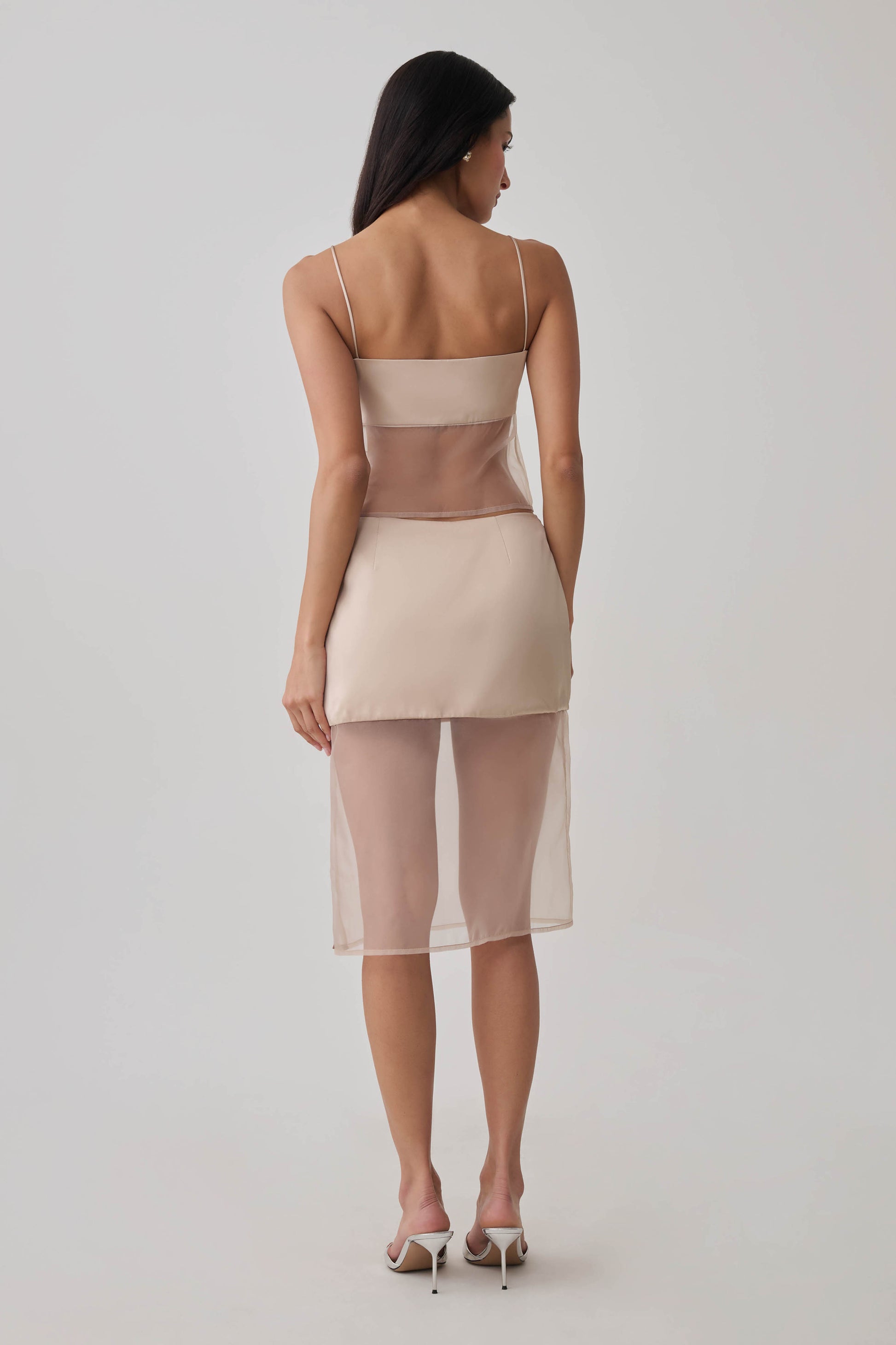Claudia Sheer Sleeveless Top - Sand #2