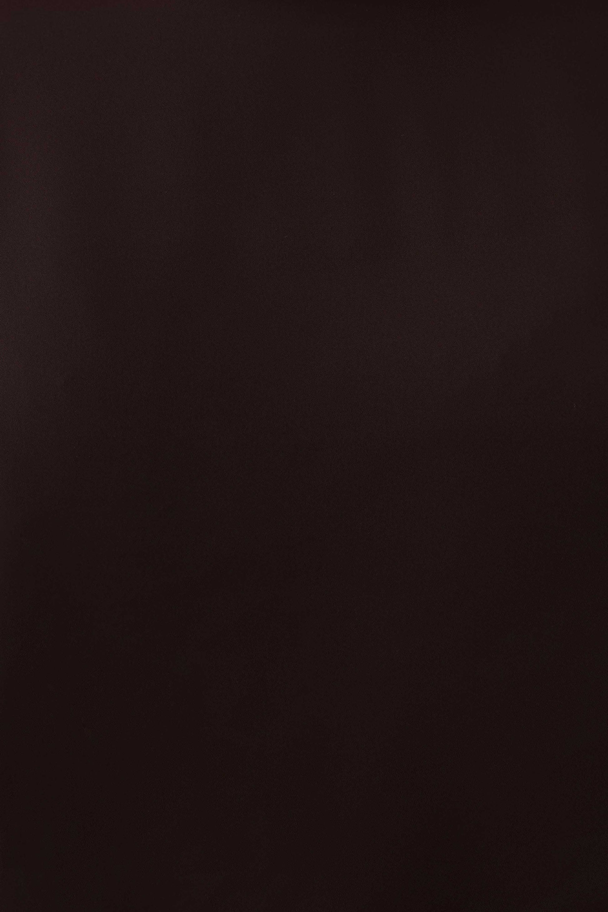 Harlyn Shoulder Pad Short Sleeve Satin Top - Dark Chocolate #9