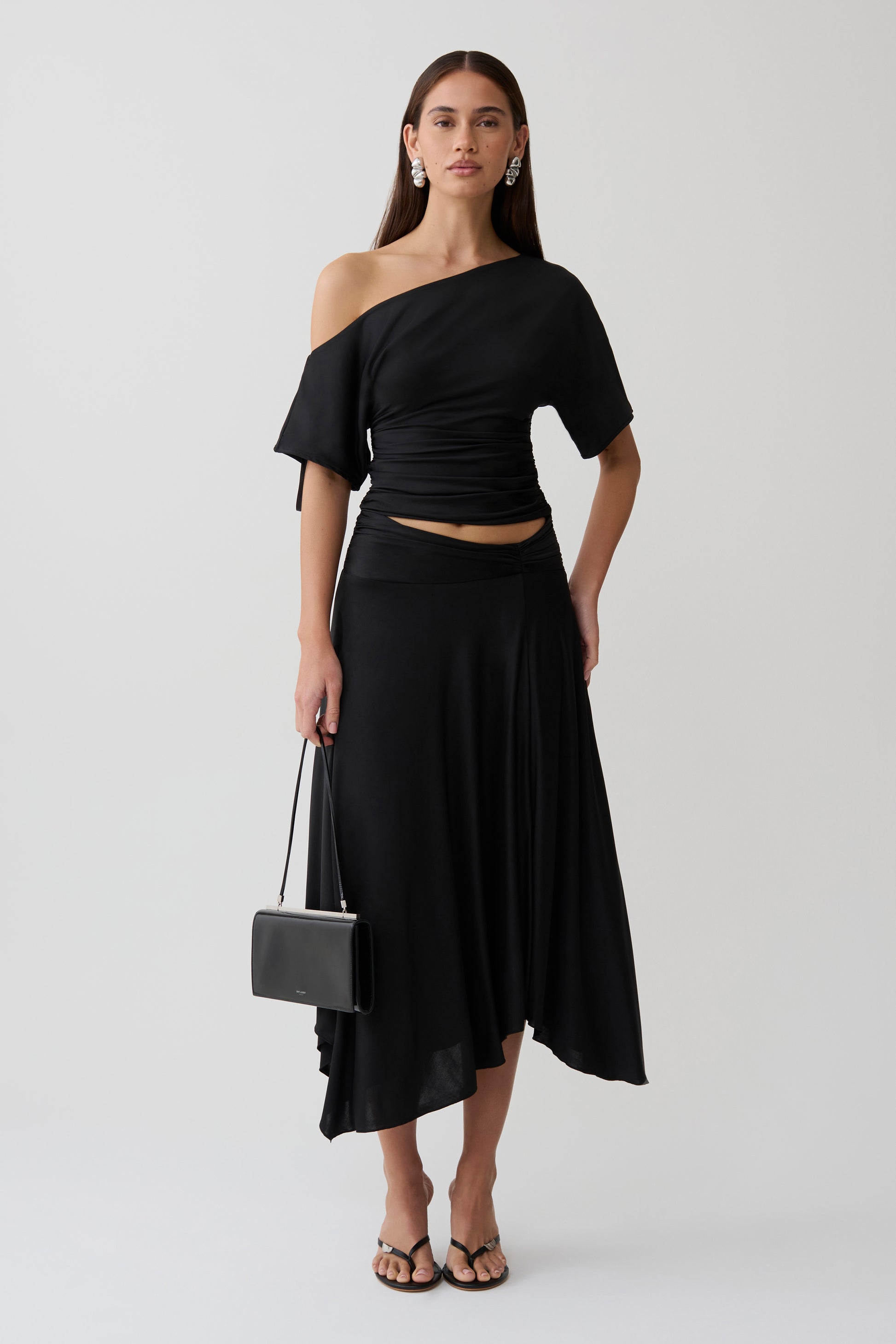 Luu Slinky Midi Skirt - Black #5