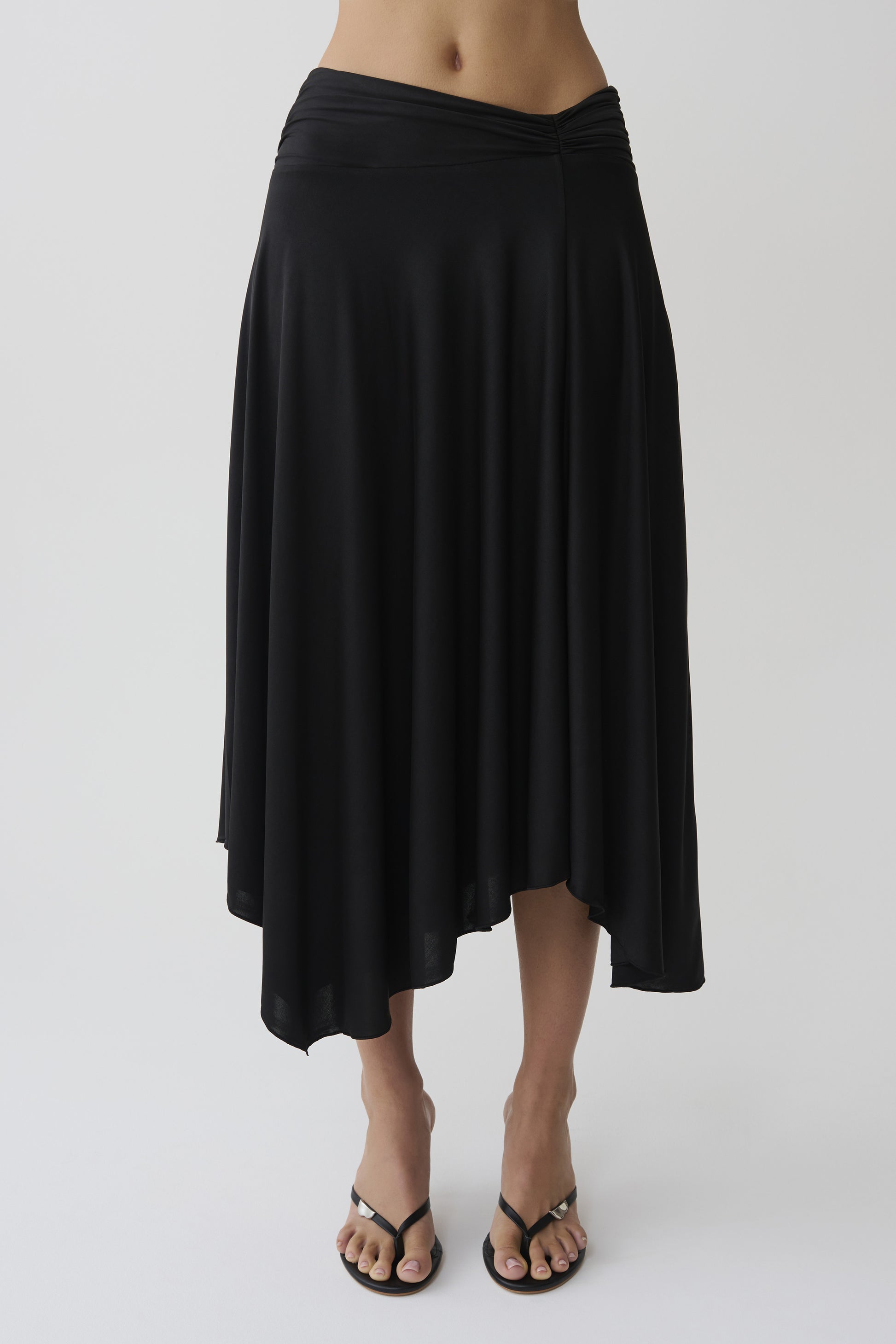 Luu Slinky Midi Skirt - Black #8