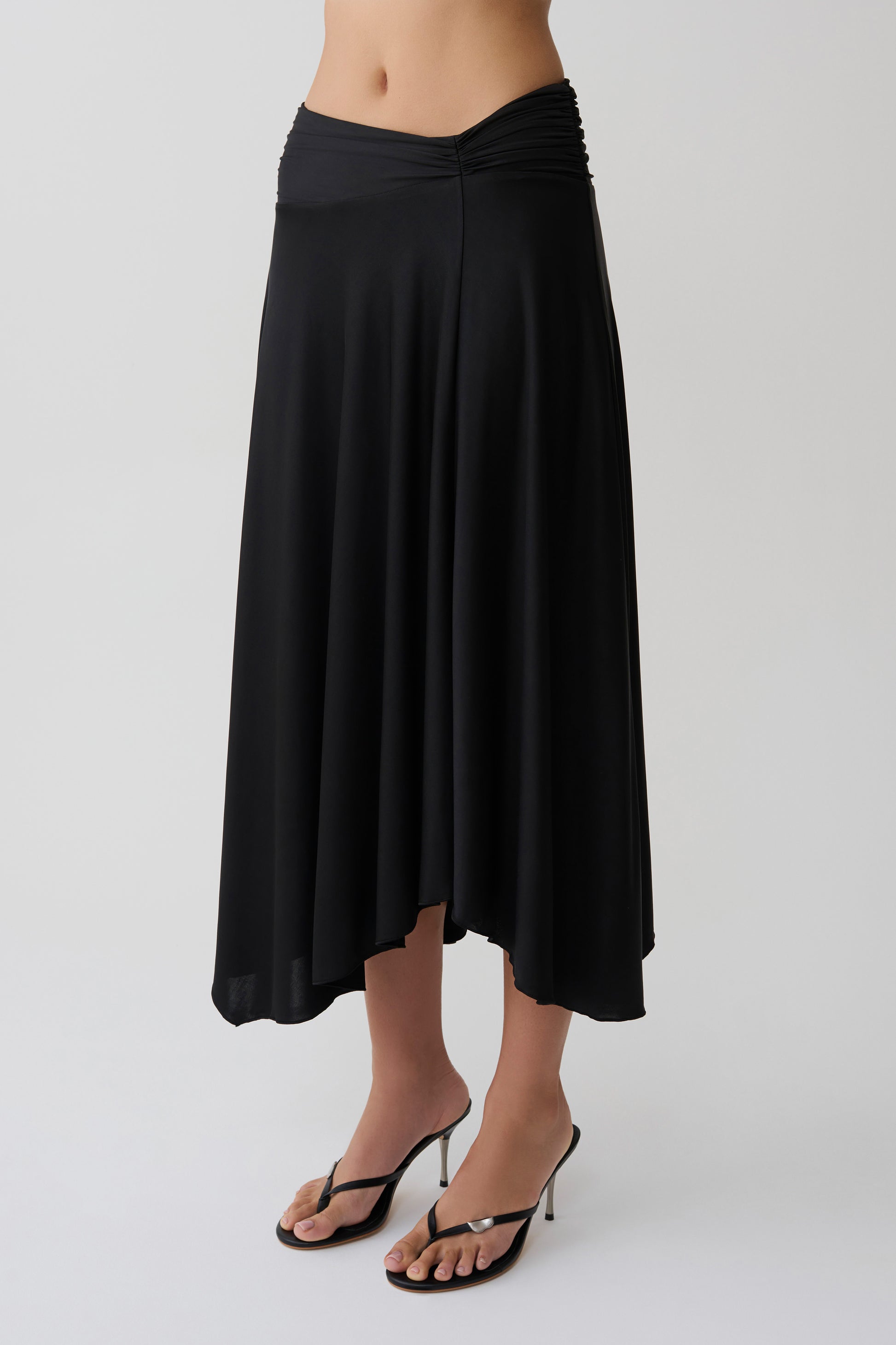 Luu Slinky Midi Skirt - Black #6