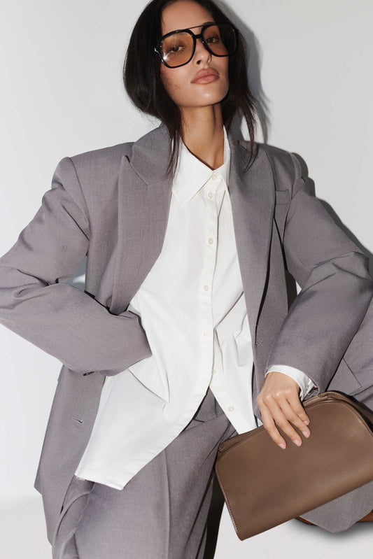 Rosalind Button Back Cotton Shirt - White