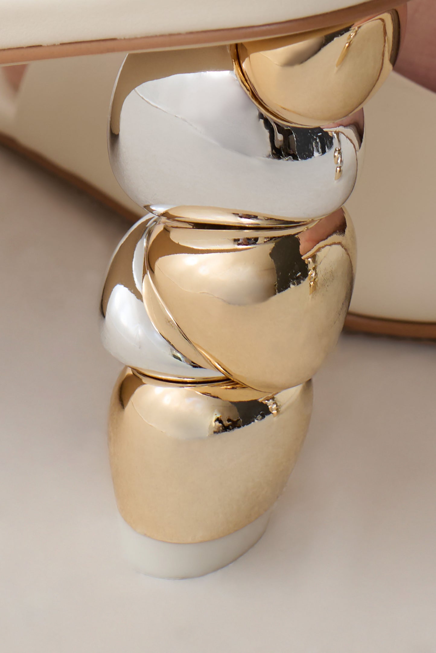 Zola Sandal With Pebble Heel - Ivory