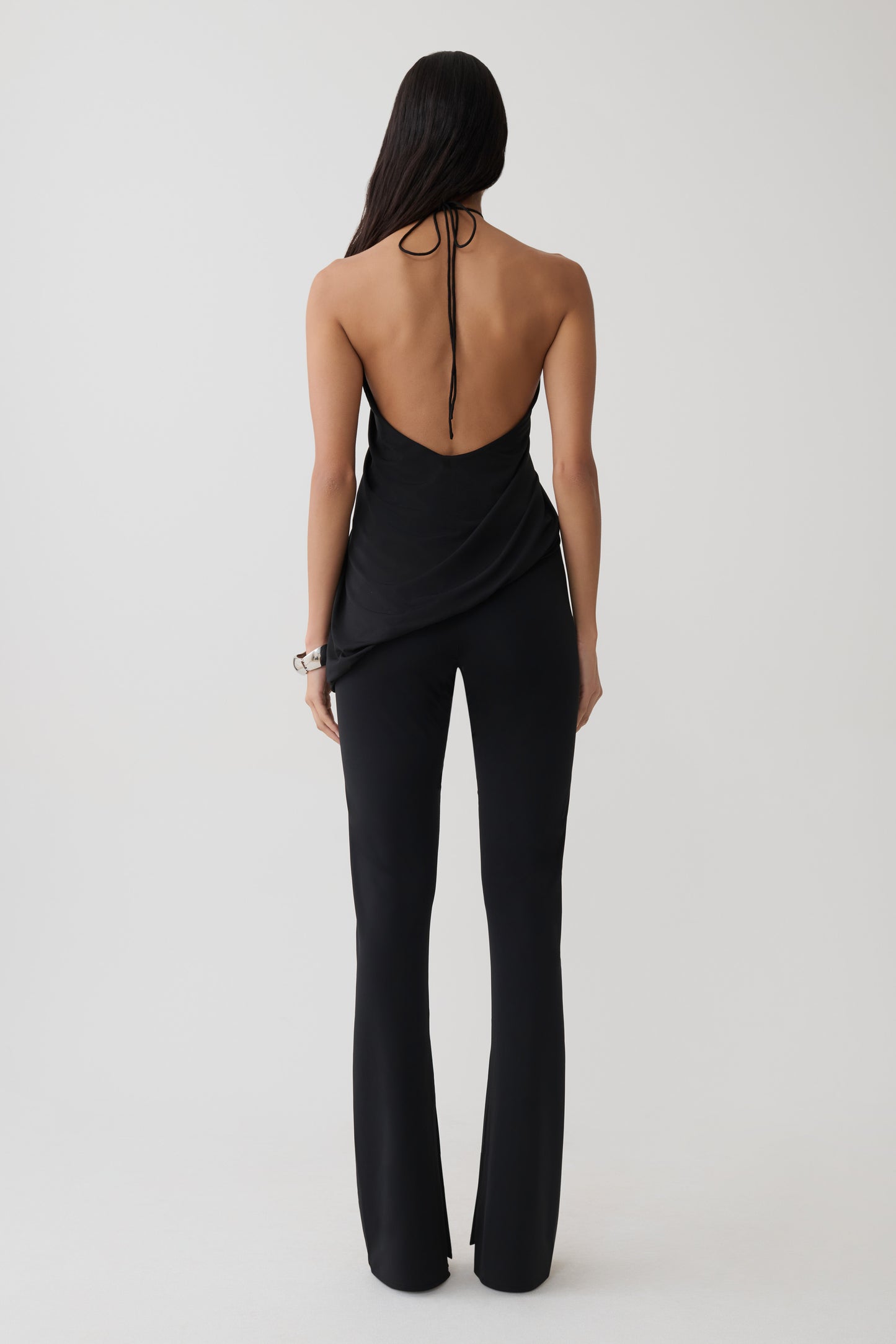 Yuna Draped Hardware Top - Black