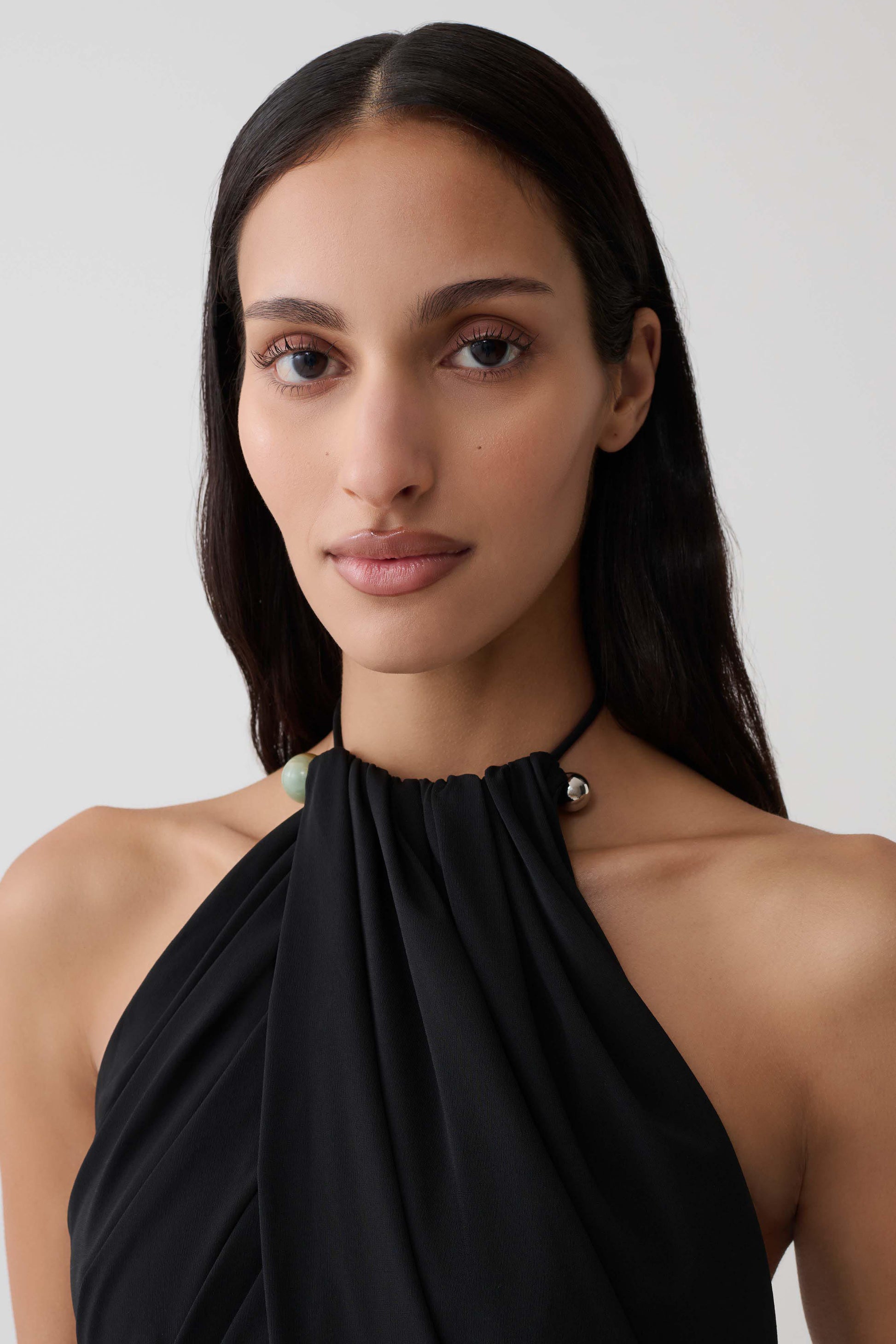 Yuna Draped Hardware Top - Black #4