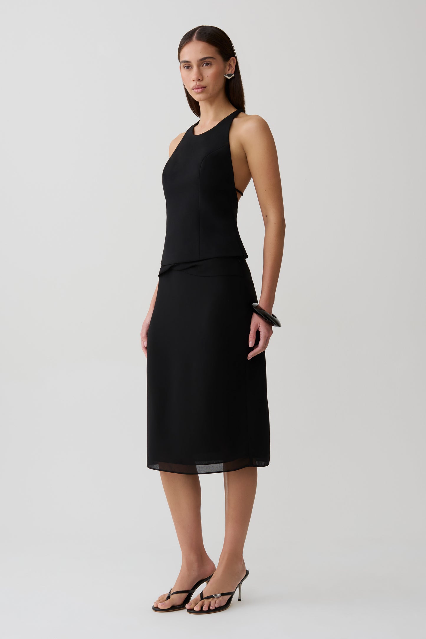 Bernadette Hardware Sleeveless Top - Black