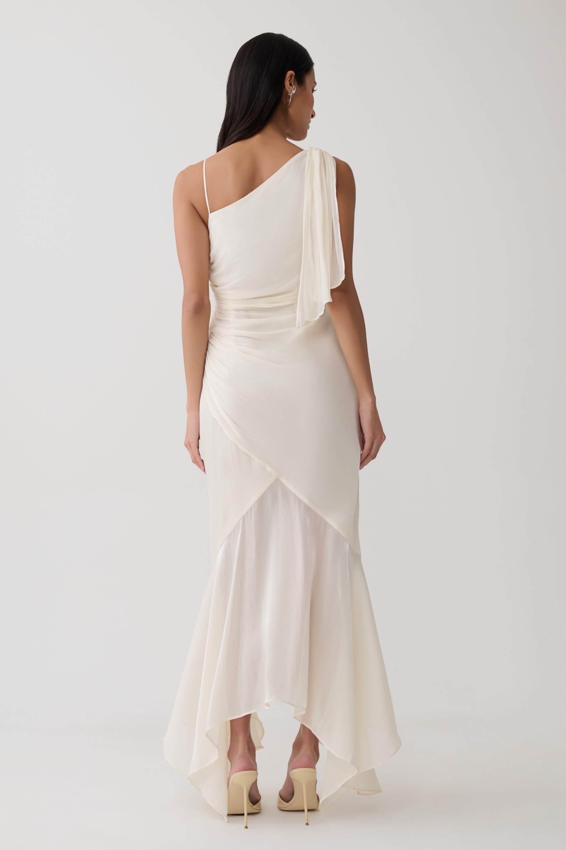 Edith Draped Maxi Dress - Ivory #2