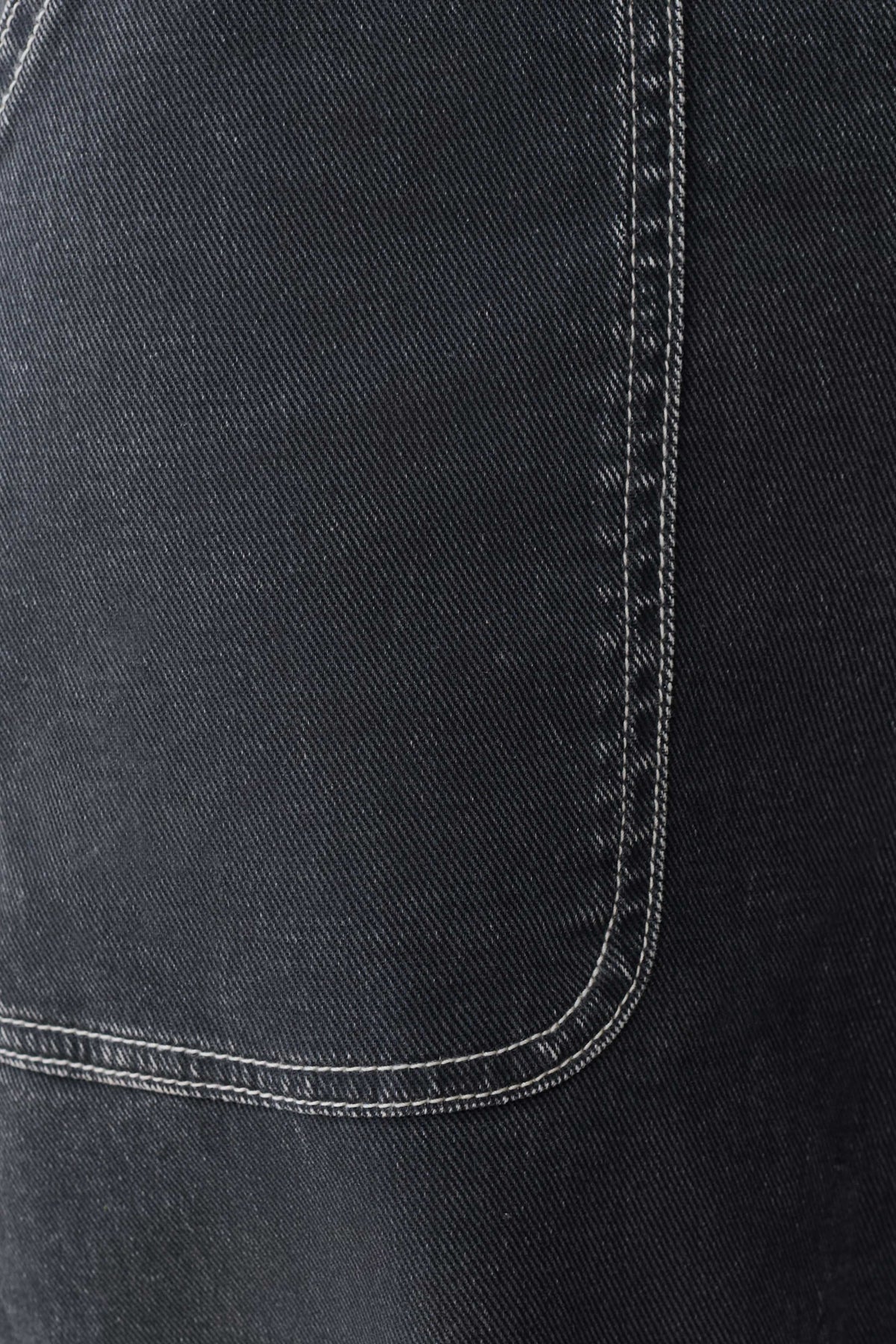 Hellen Cuff Denim Pants - Dark Grey