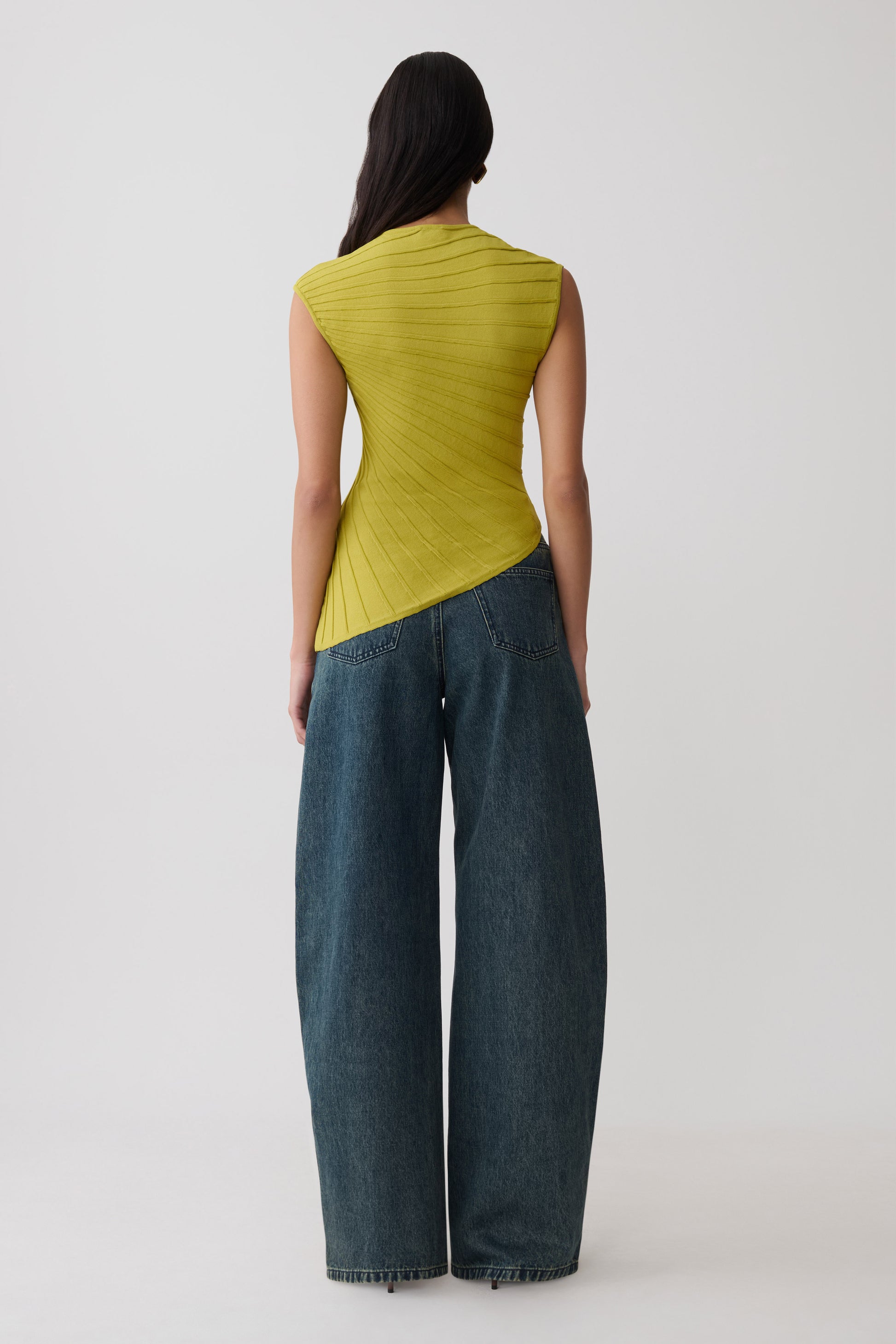 Marylee Knit Ribbed Sleeveless Top - Olive #5