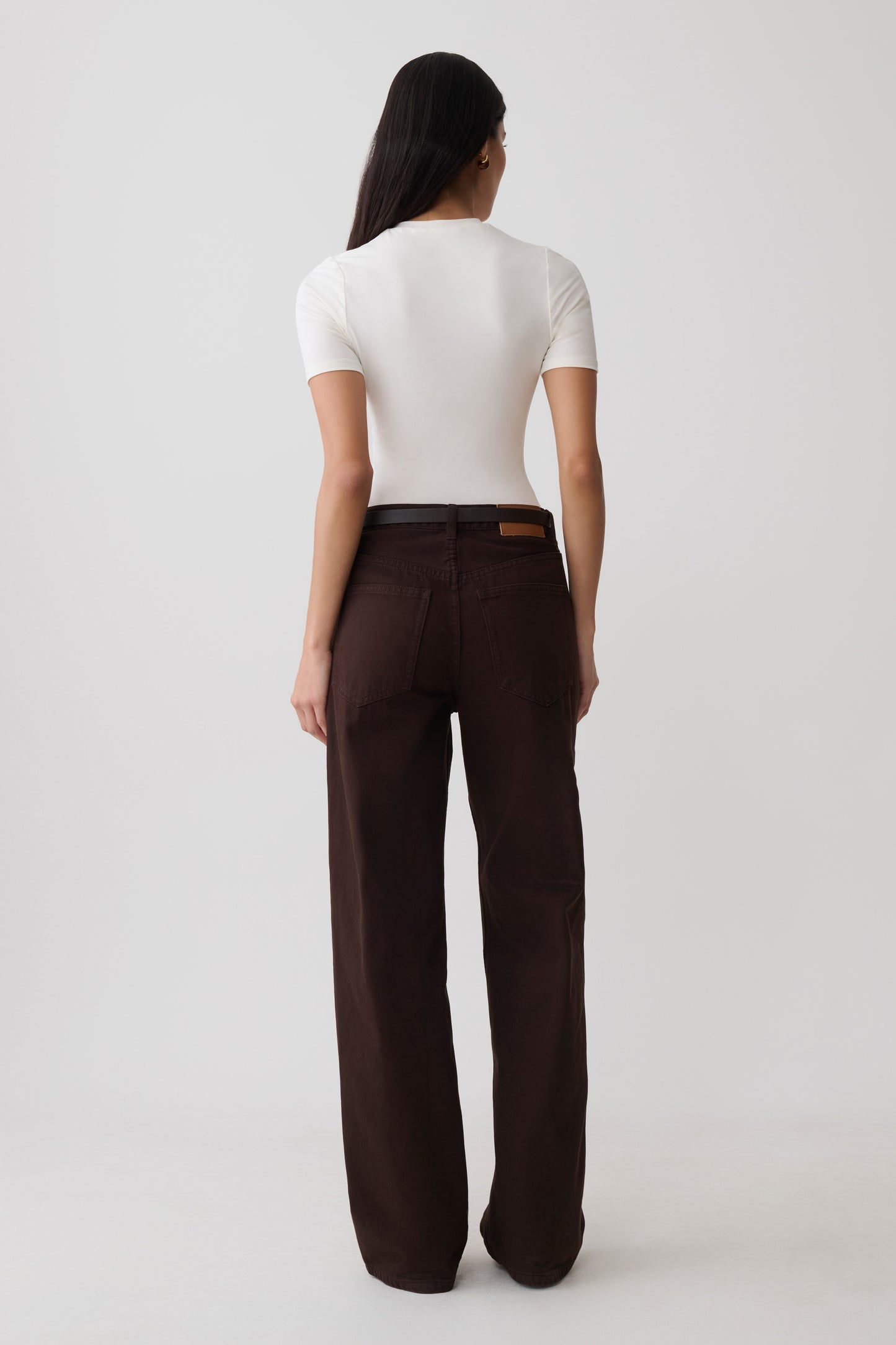 Janelle High V Neck Short Sleeve Top - Ivory