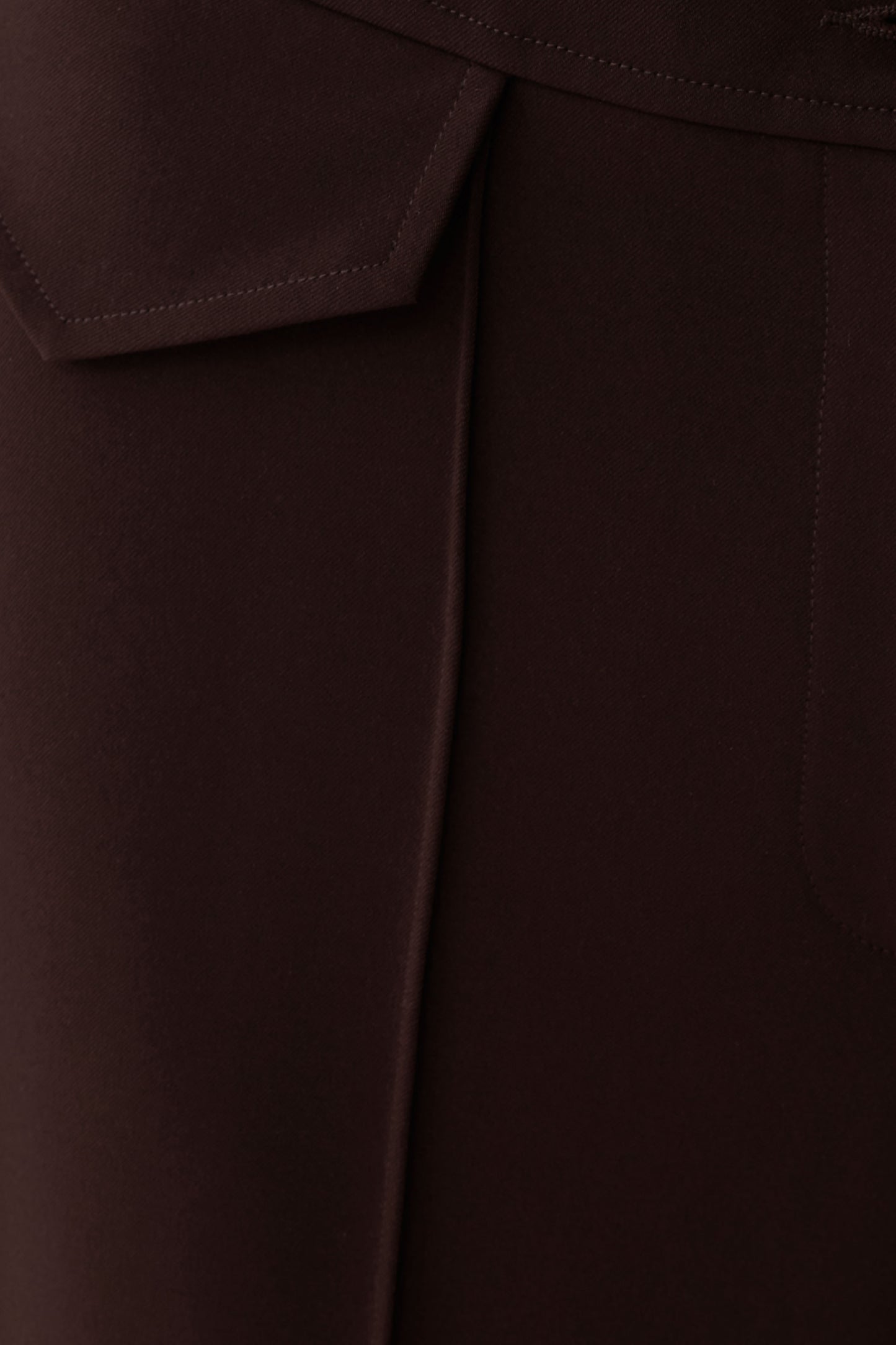 Darcie Fit And Flare Suiting Pants - Dark Chocolate