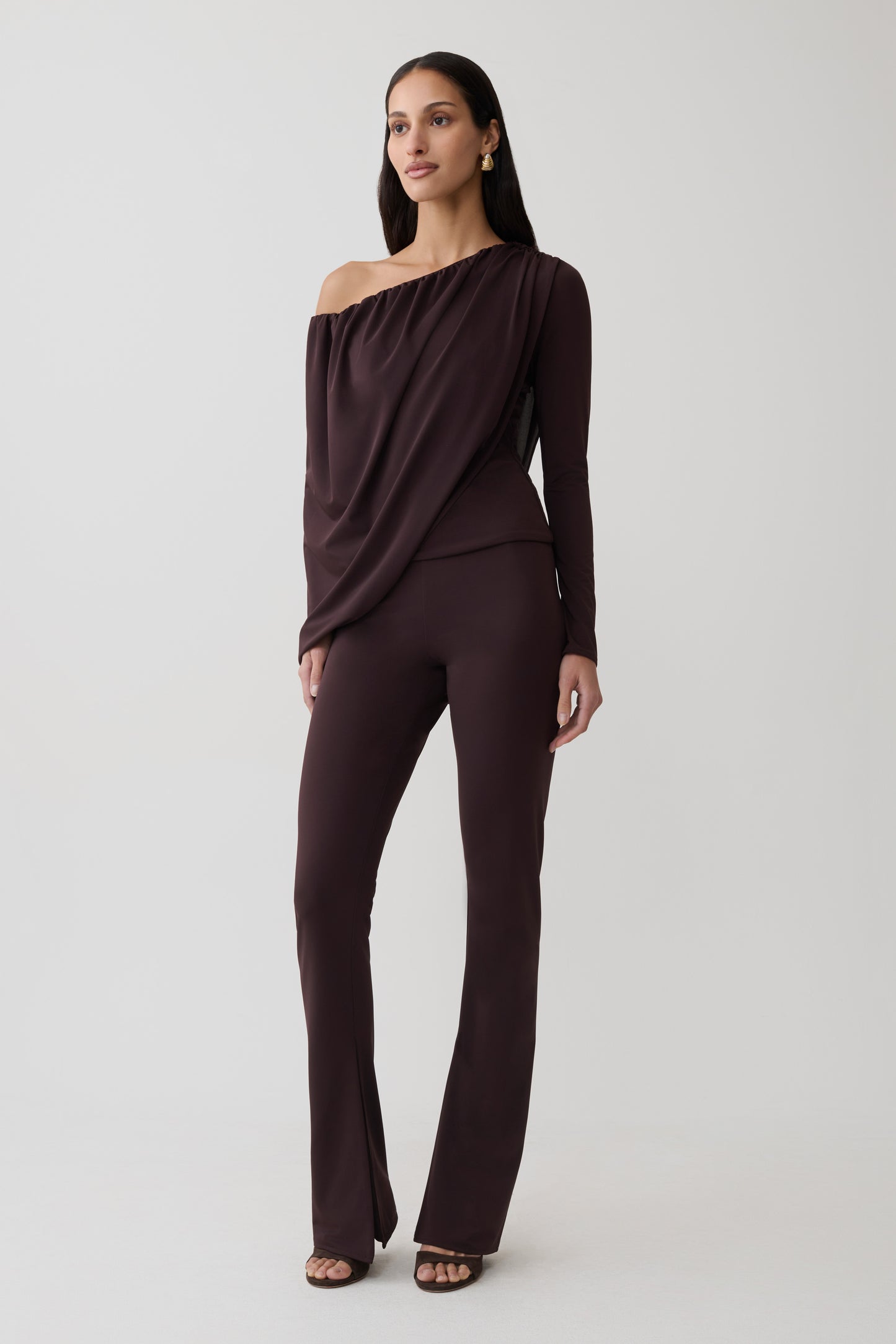 Fletcher Skinny Flare Pants - Chocolate
