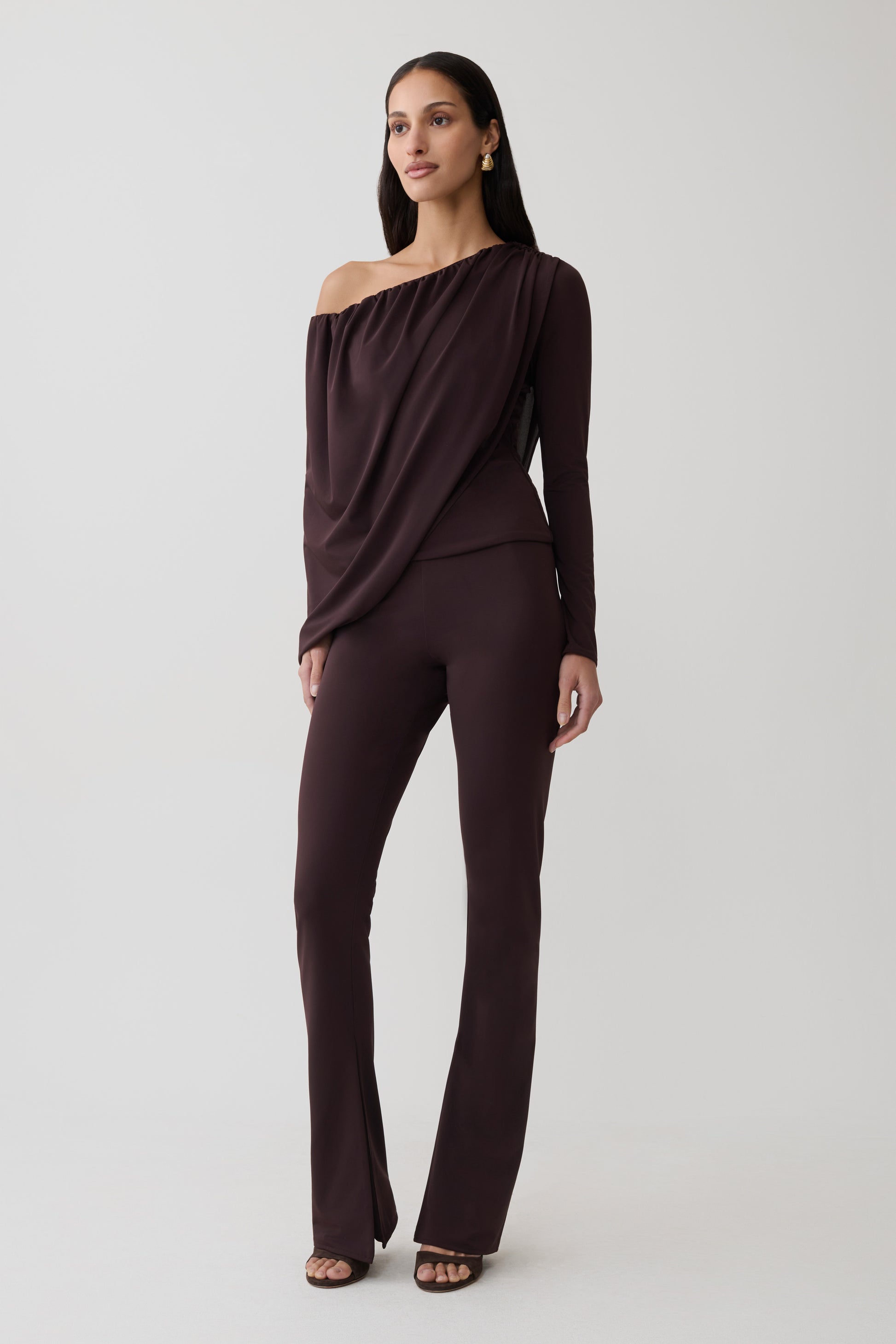Fletcher Skinny Flare Pants - Chocolate #4