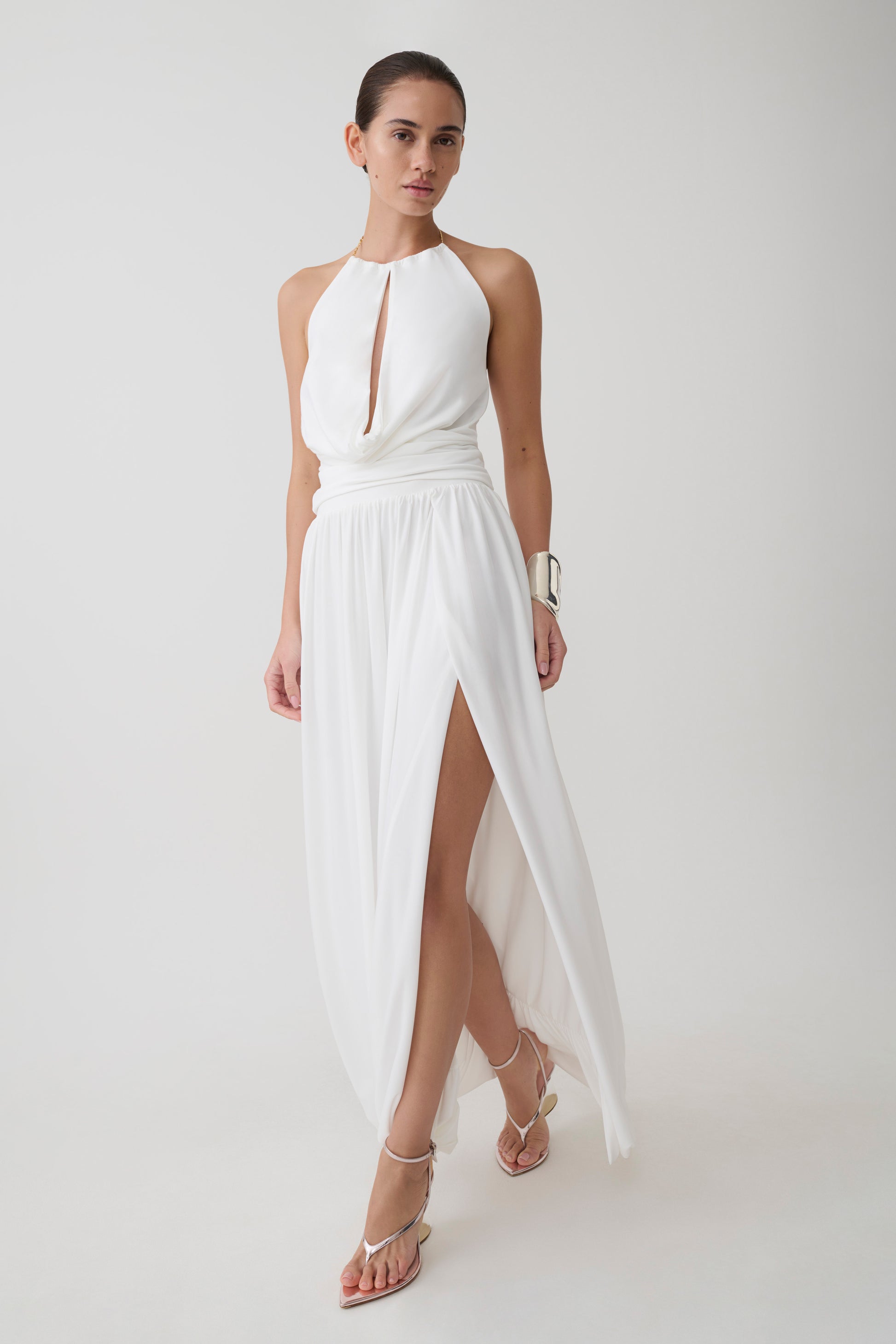 Banks Bubble Hem Midi Skirt - White #7