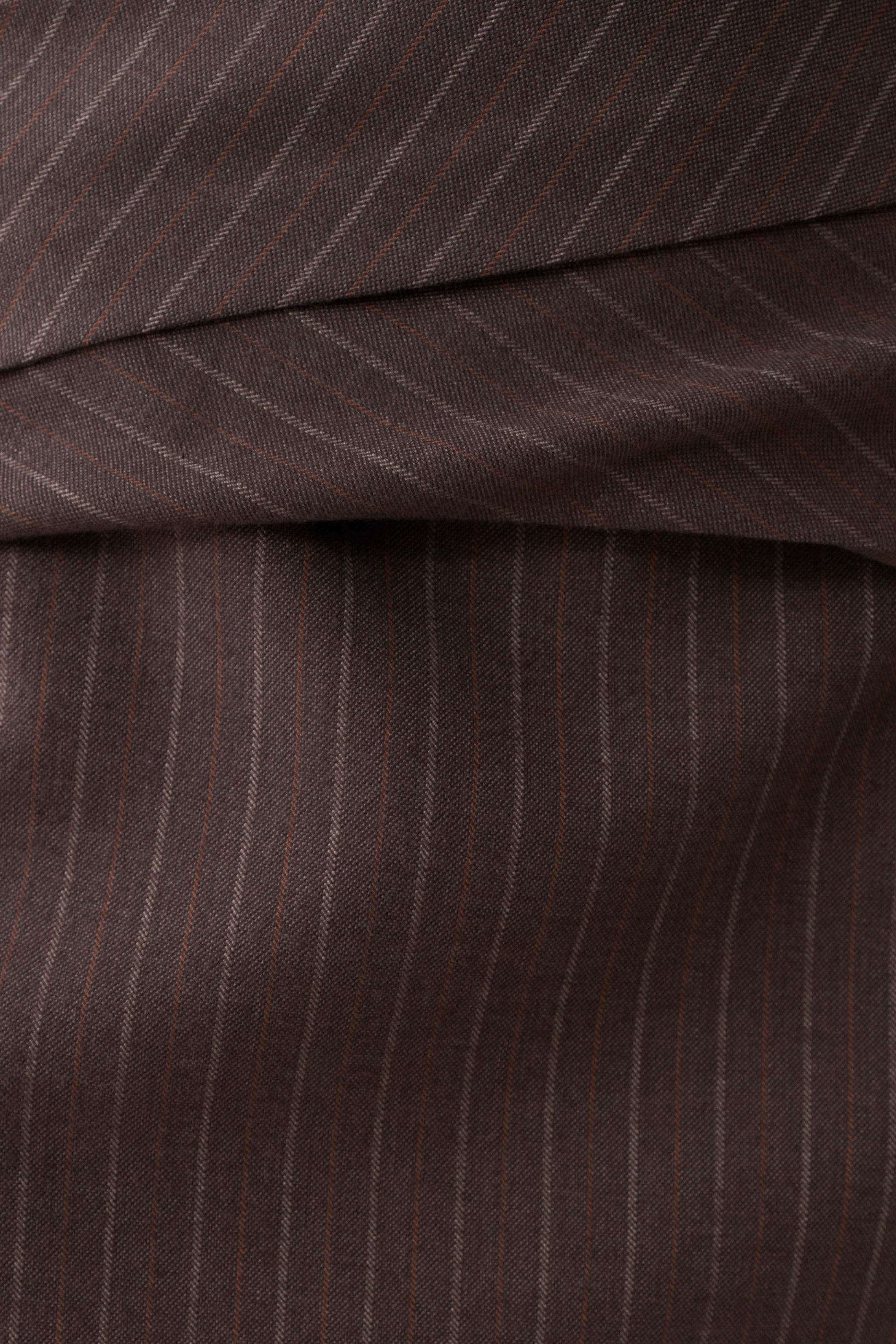 Phoebe Draped Mini Skirt - Brown Stripe #6
