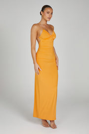 Sinead Twist Maxi Dress - Orange