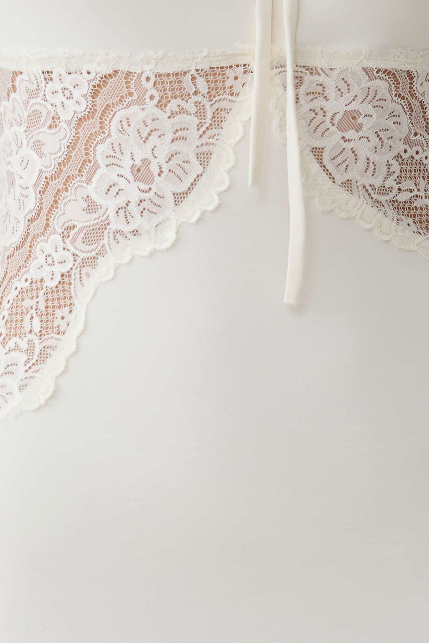 Elethea Lace Slinky Maxi Dress - Ivory
