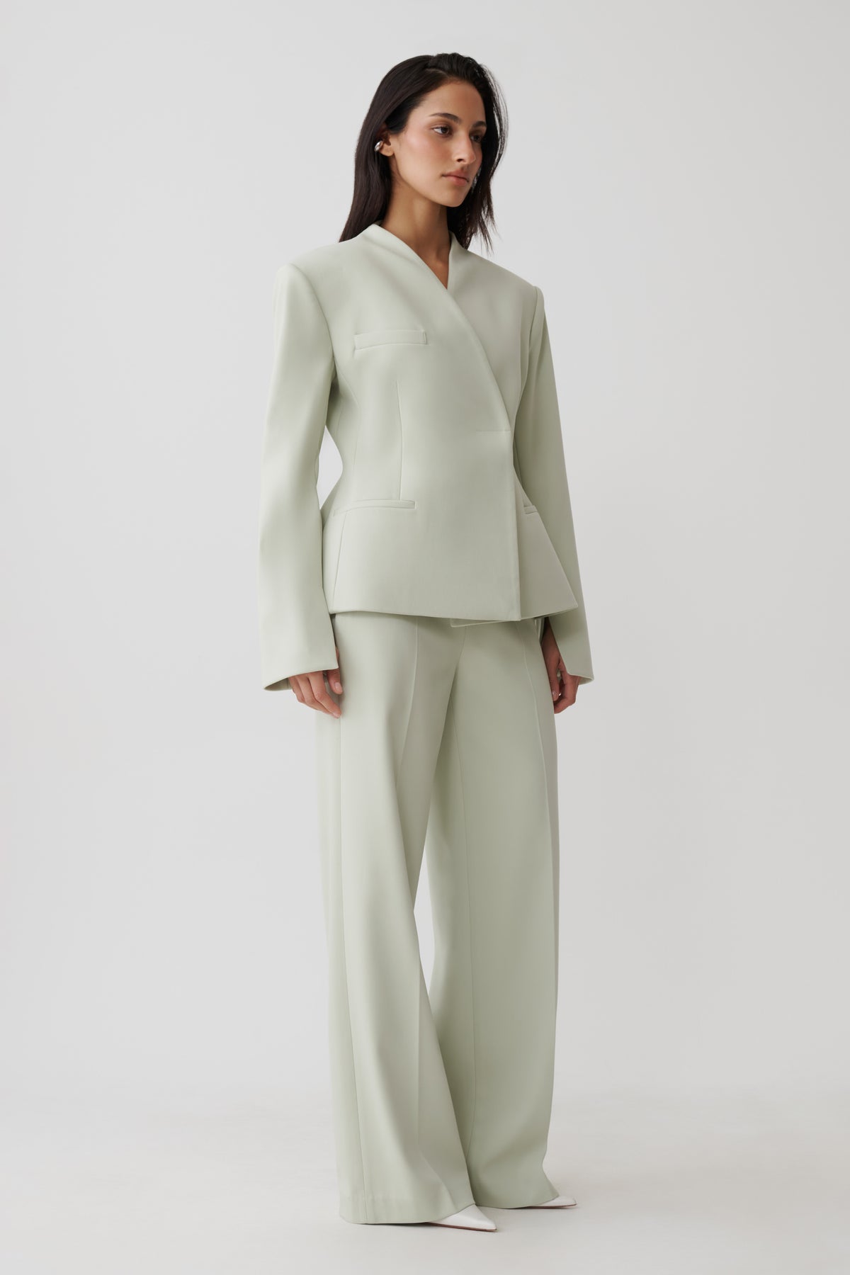 Katherine Suiting Straight Leg Pants - Sage #4