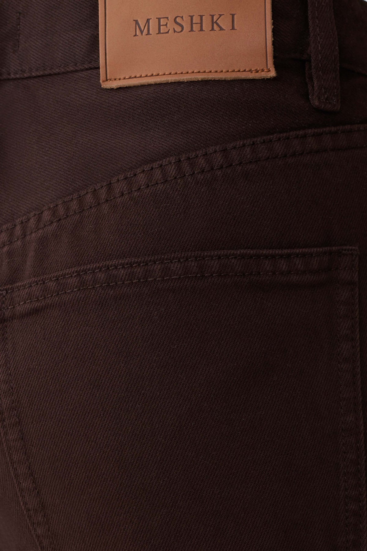 Mannon Mid Rise Denim Jeans - Chocolate