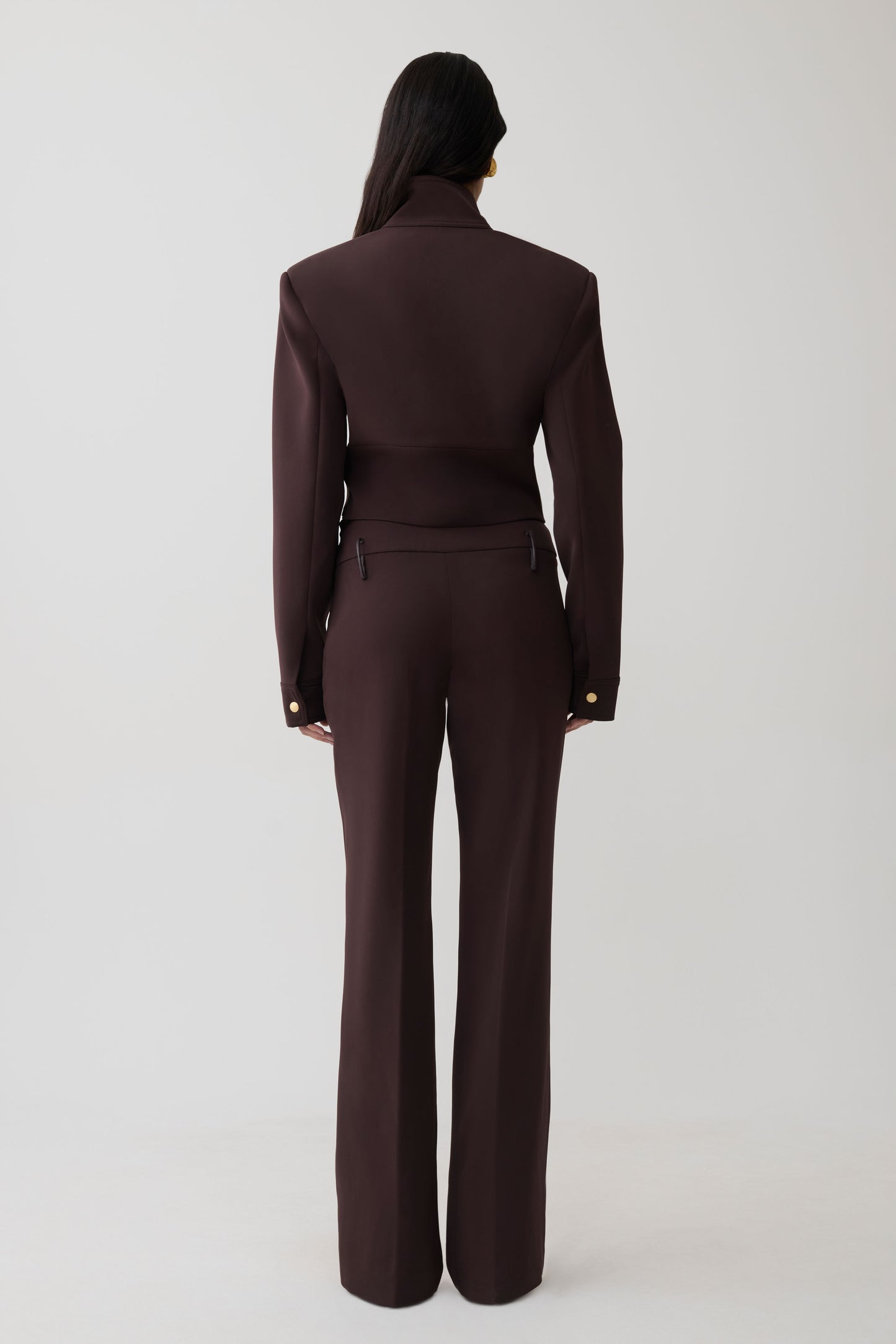 Brooke Structured Suiting Jacket - Burgundy