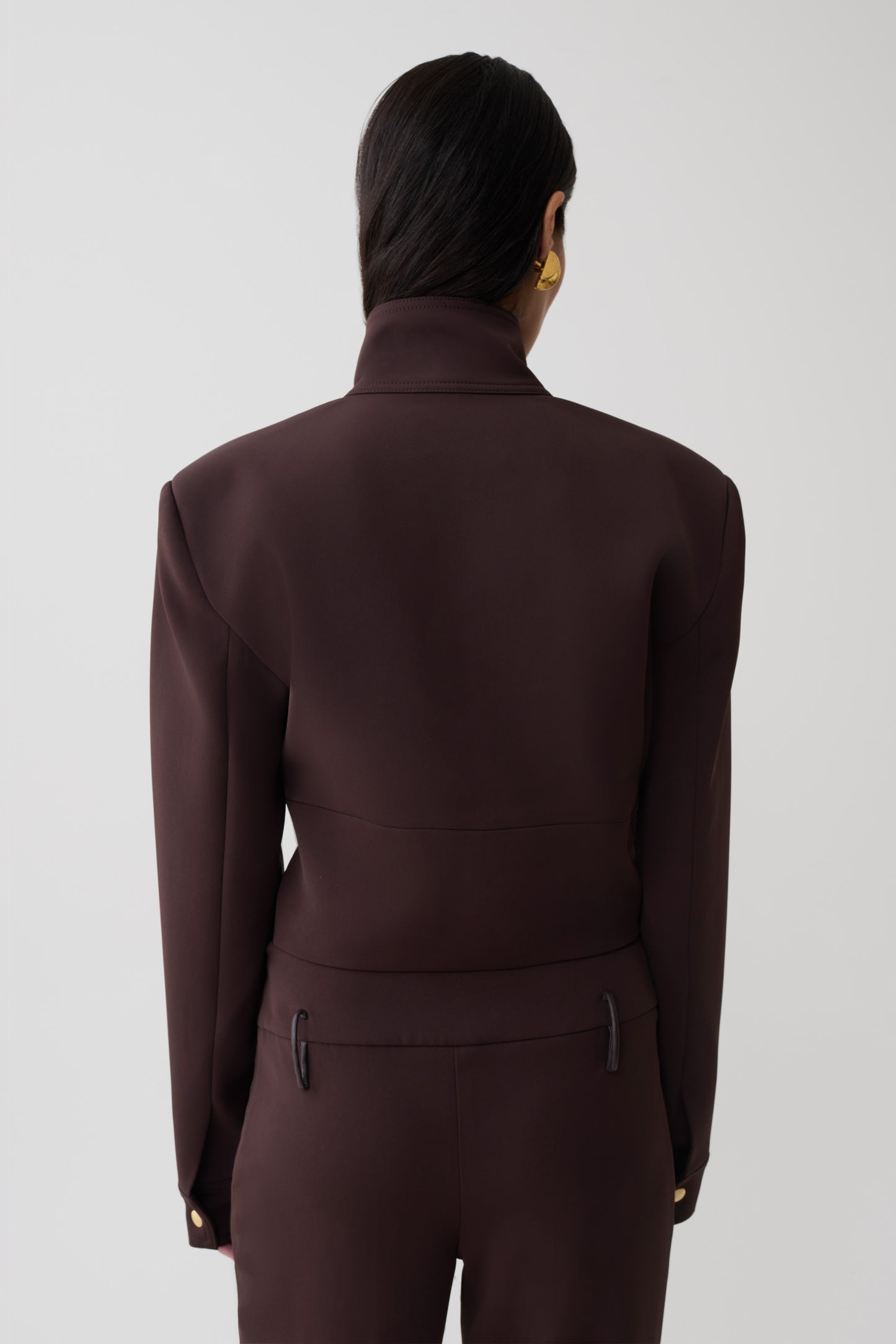 Brooke Structured Suiting Jacket - Burgundy