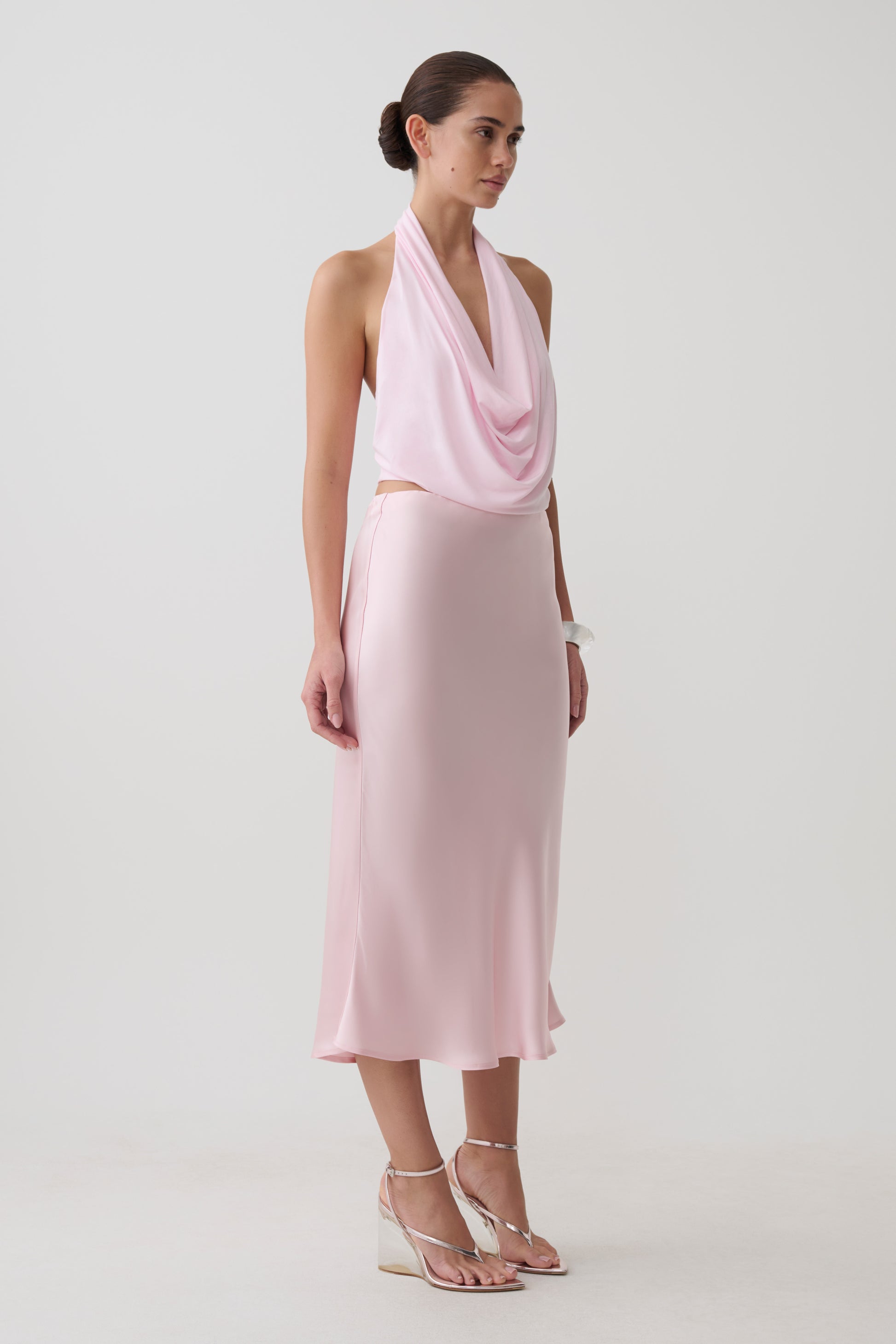 Huyen Cowl Front Modal Top - Ballet Pink #4