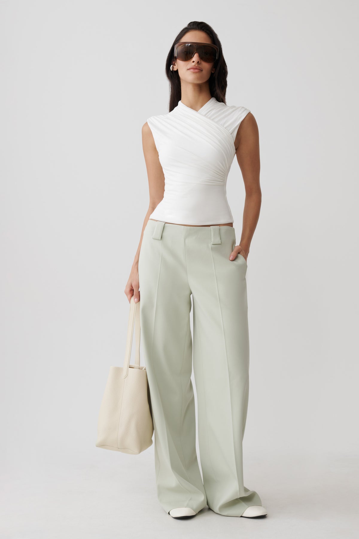 Kilo Crossover Jersey Top - White