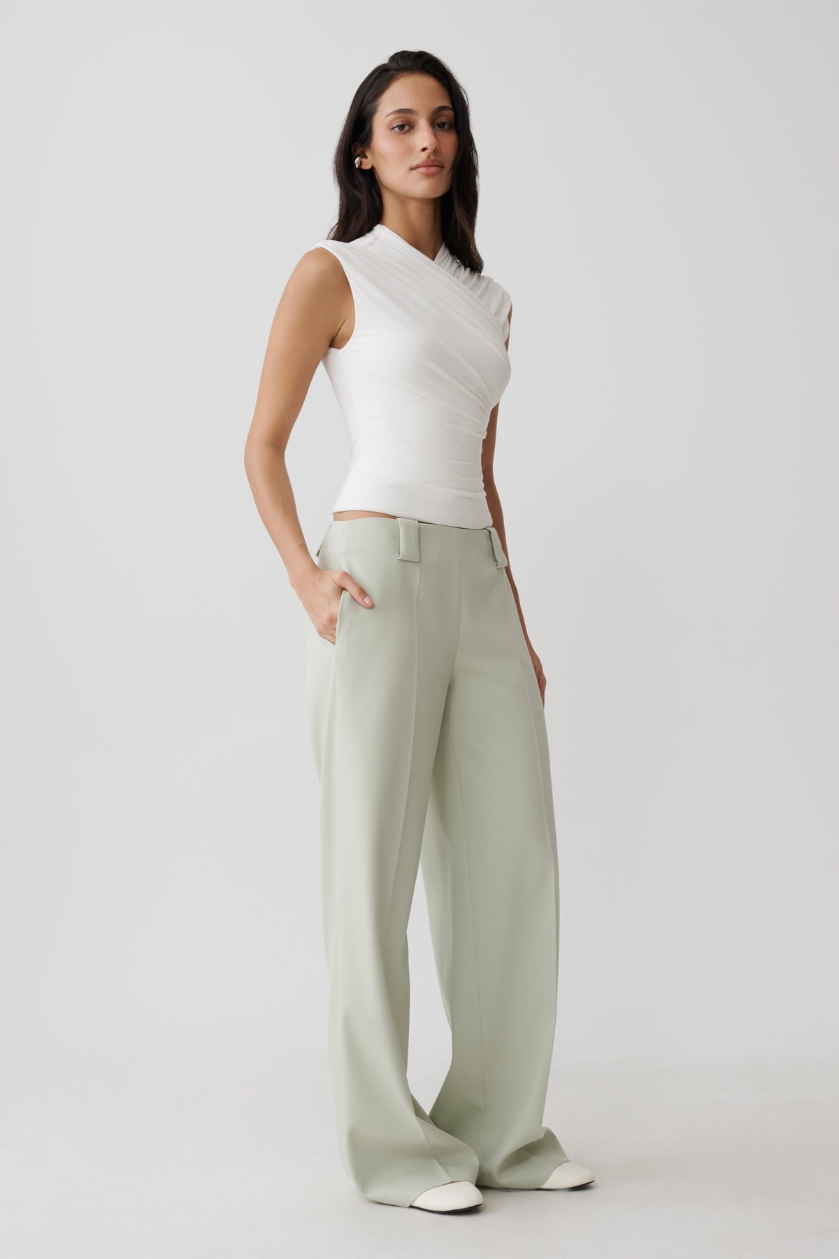 Kilo Crossover Jersey Top - White