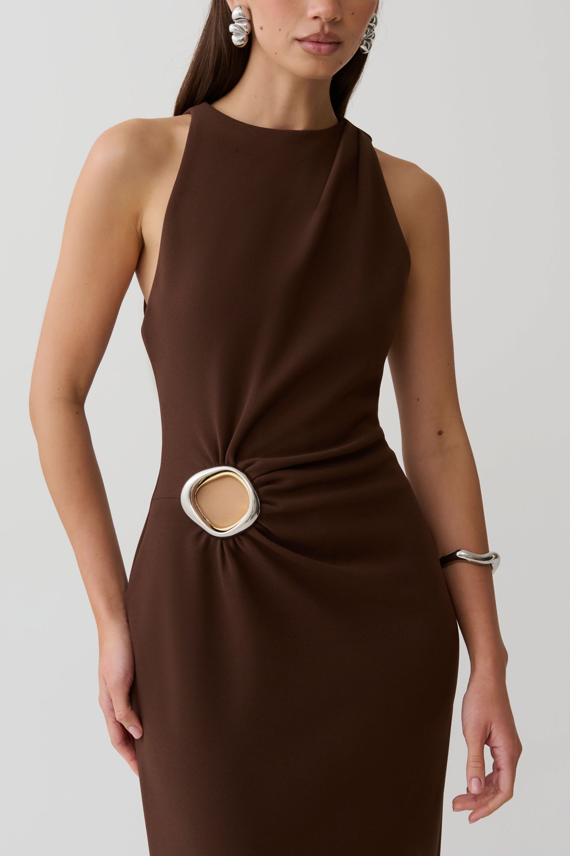 Maylin Hardware Maxi Dress - Dark Chocolate #3