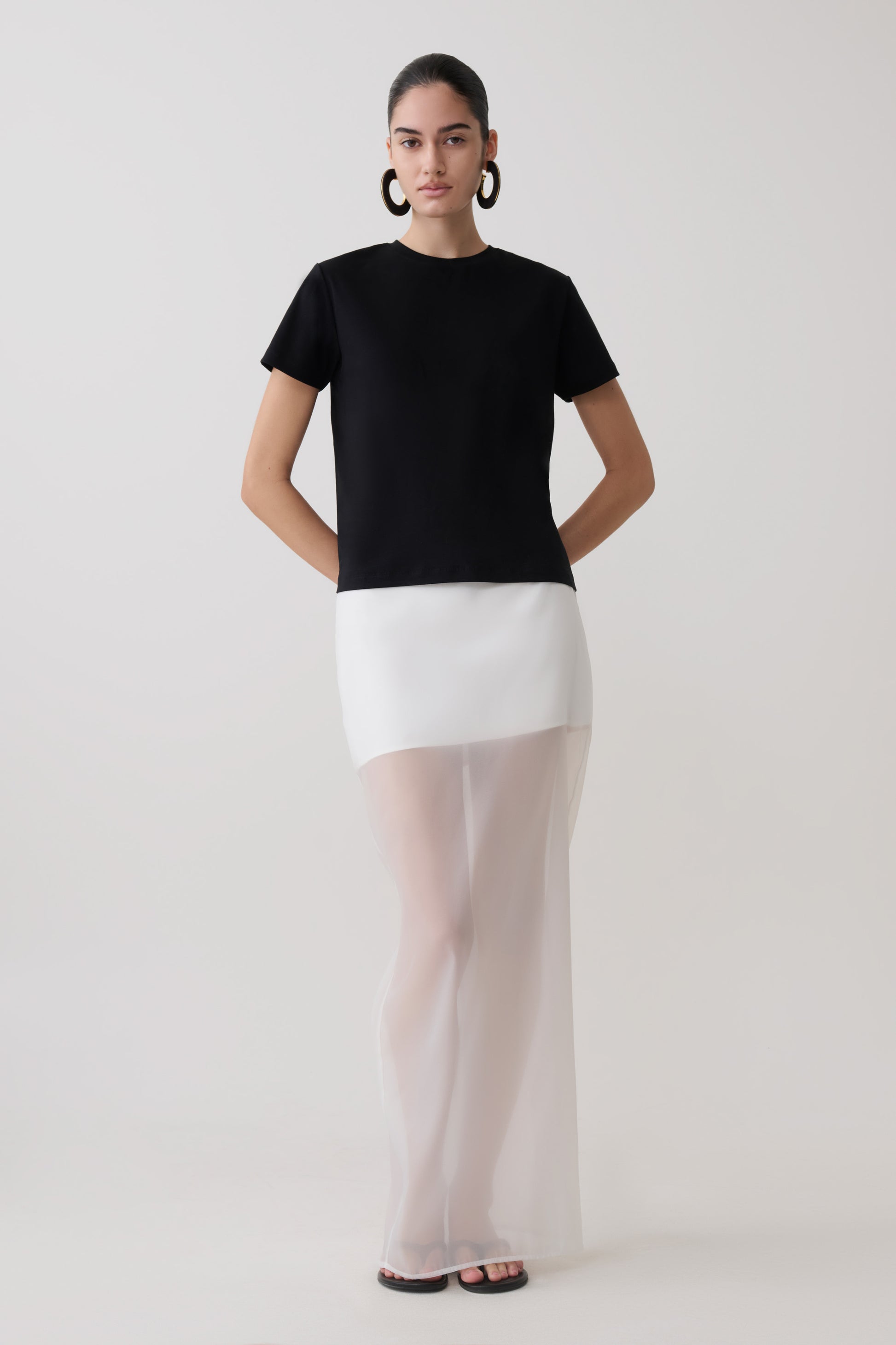 Ximena Organza Maxi Skirt - White #3
