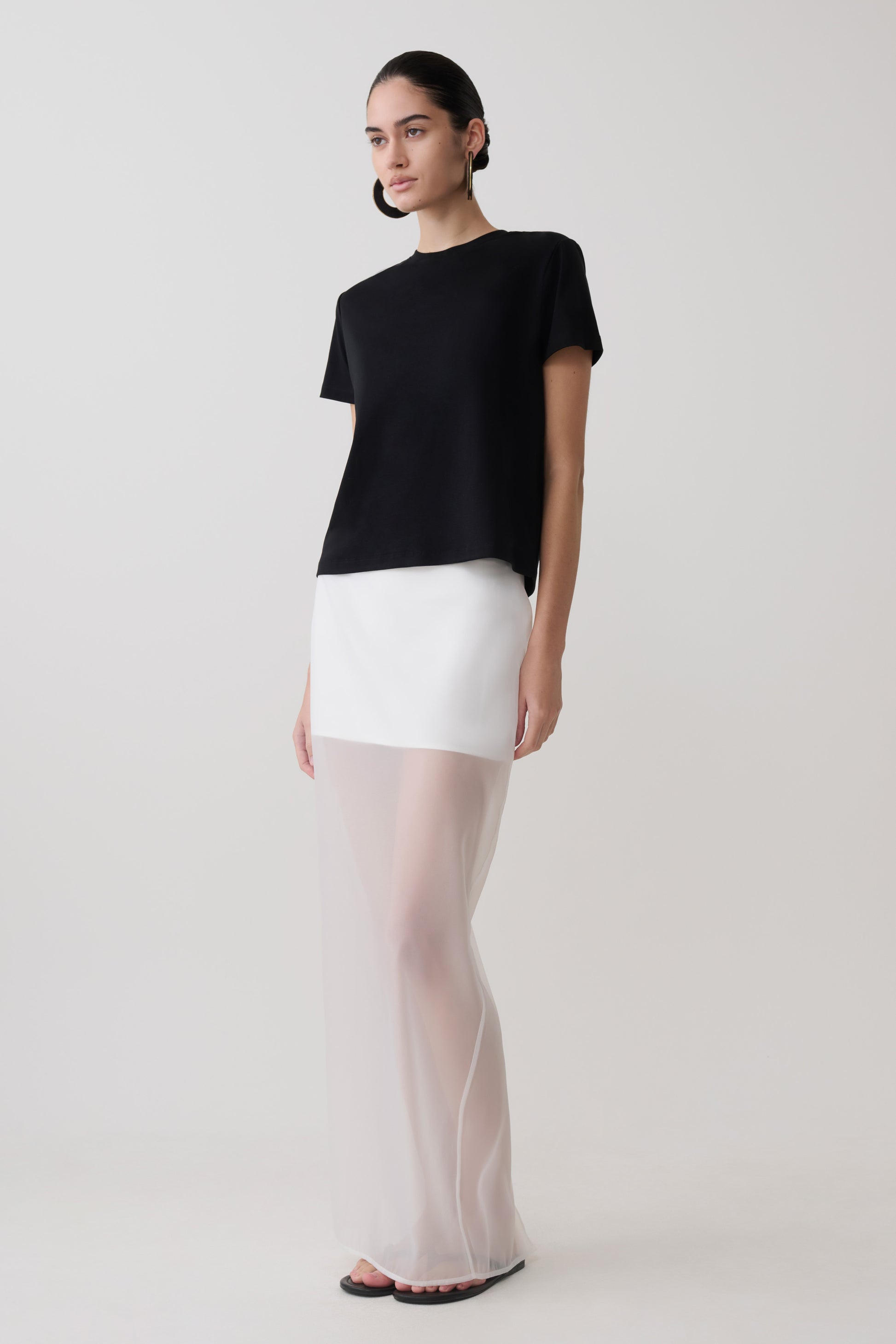 Ximena Organza Maxi Skirt - White #4