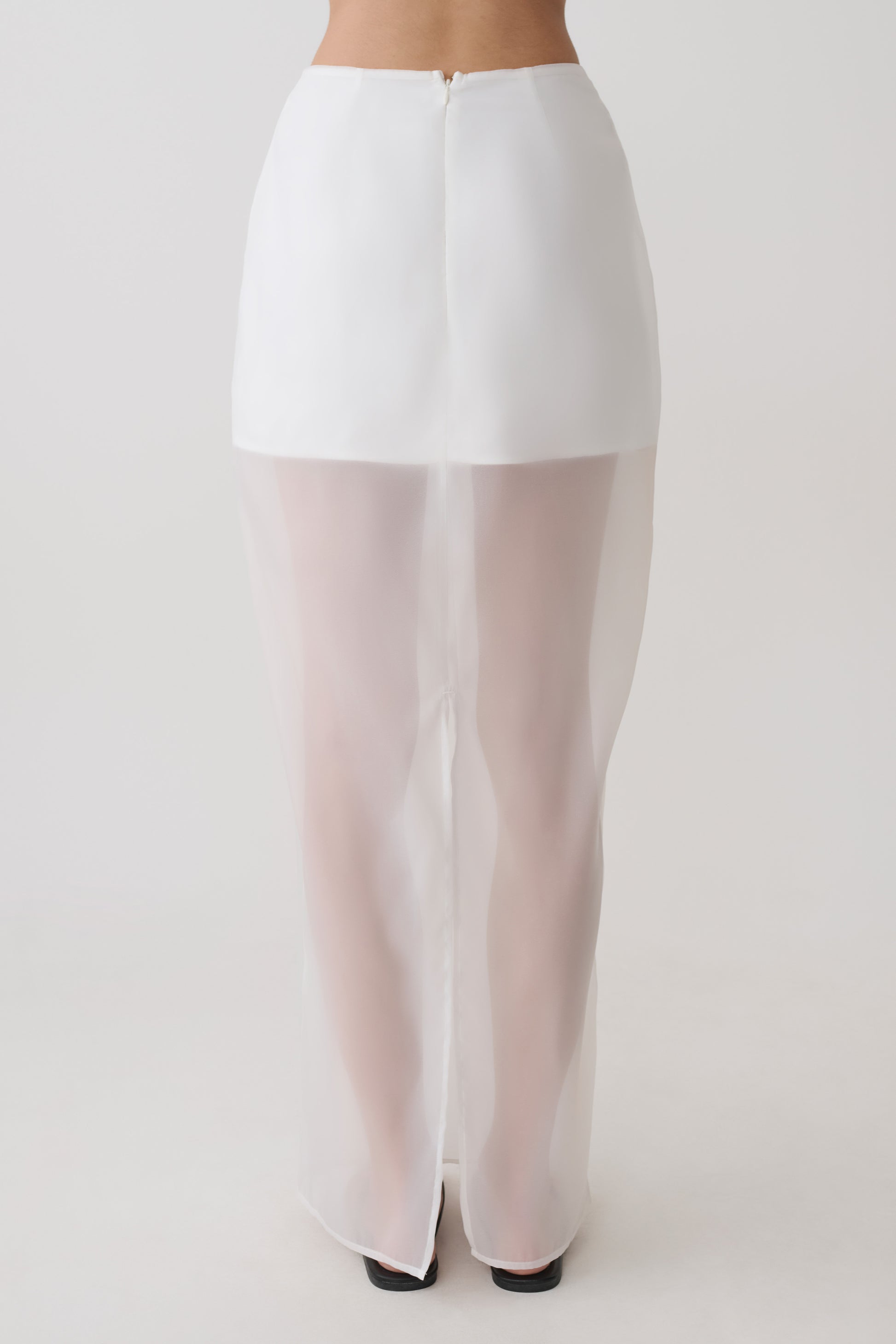 Ximena Organza Maxi Skirt - White #7