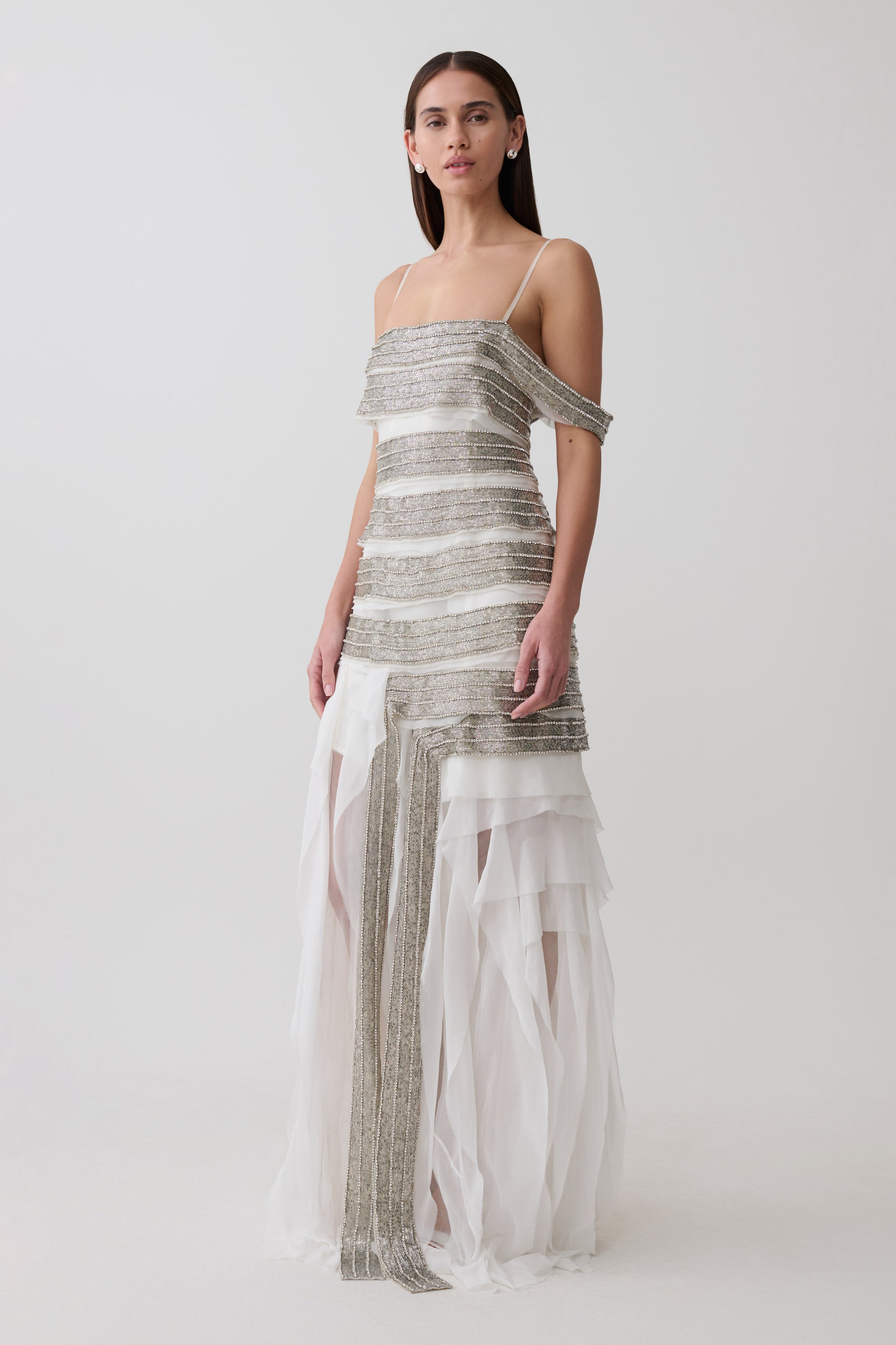 Jaide Embellished Maxi Dress - White #6