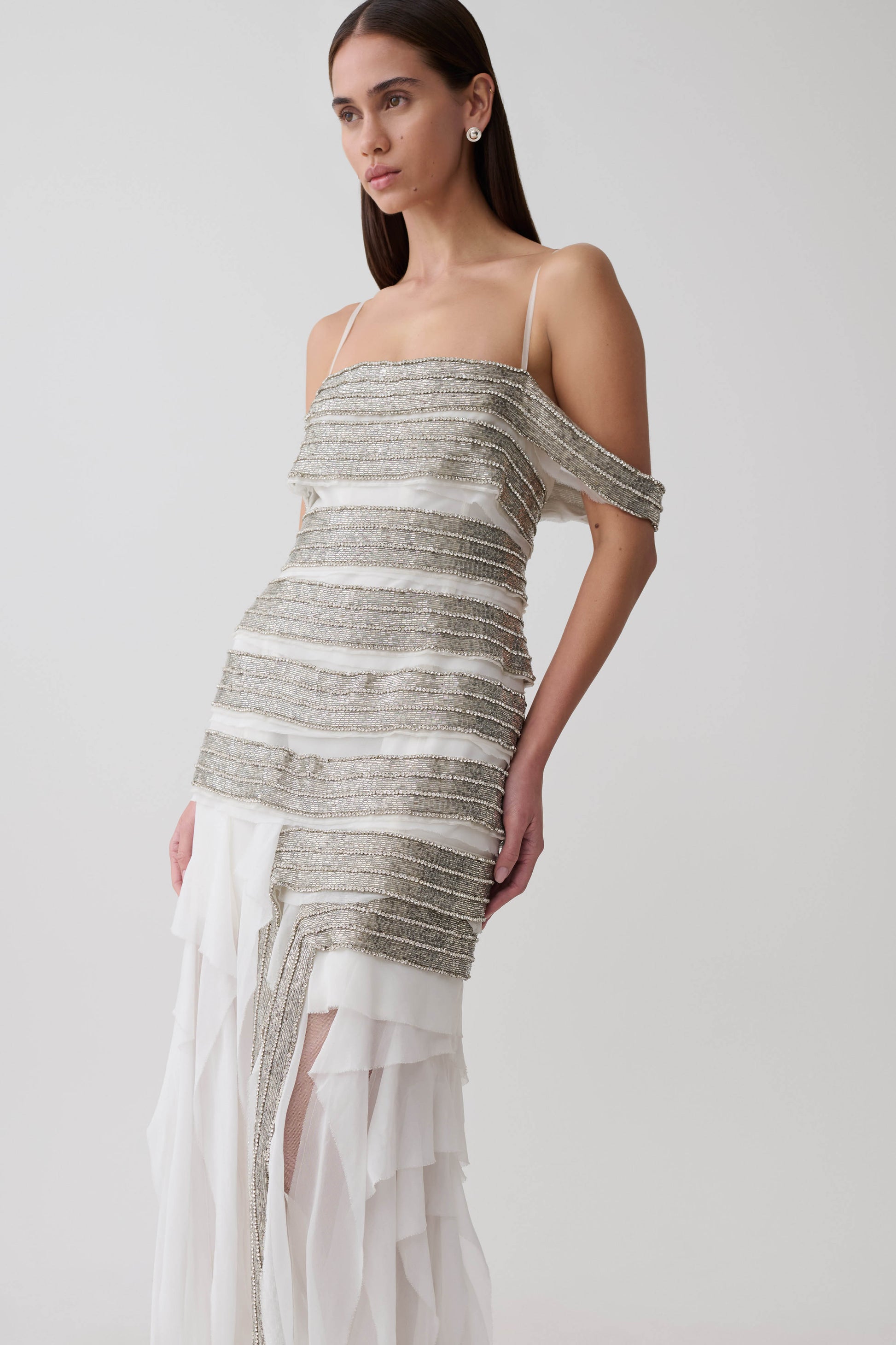 Jaide Embellished Maxi Dress - White #3
