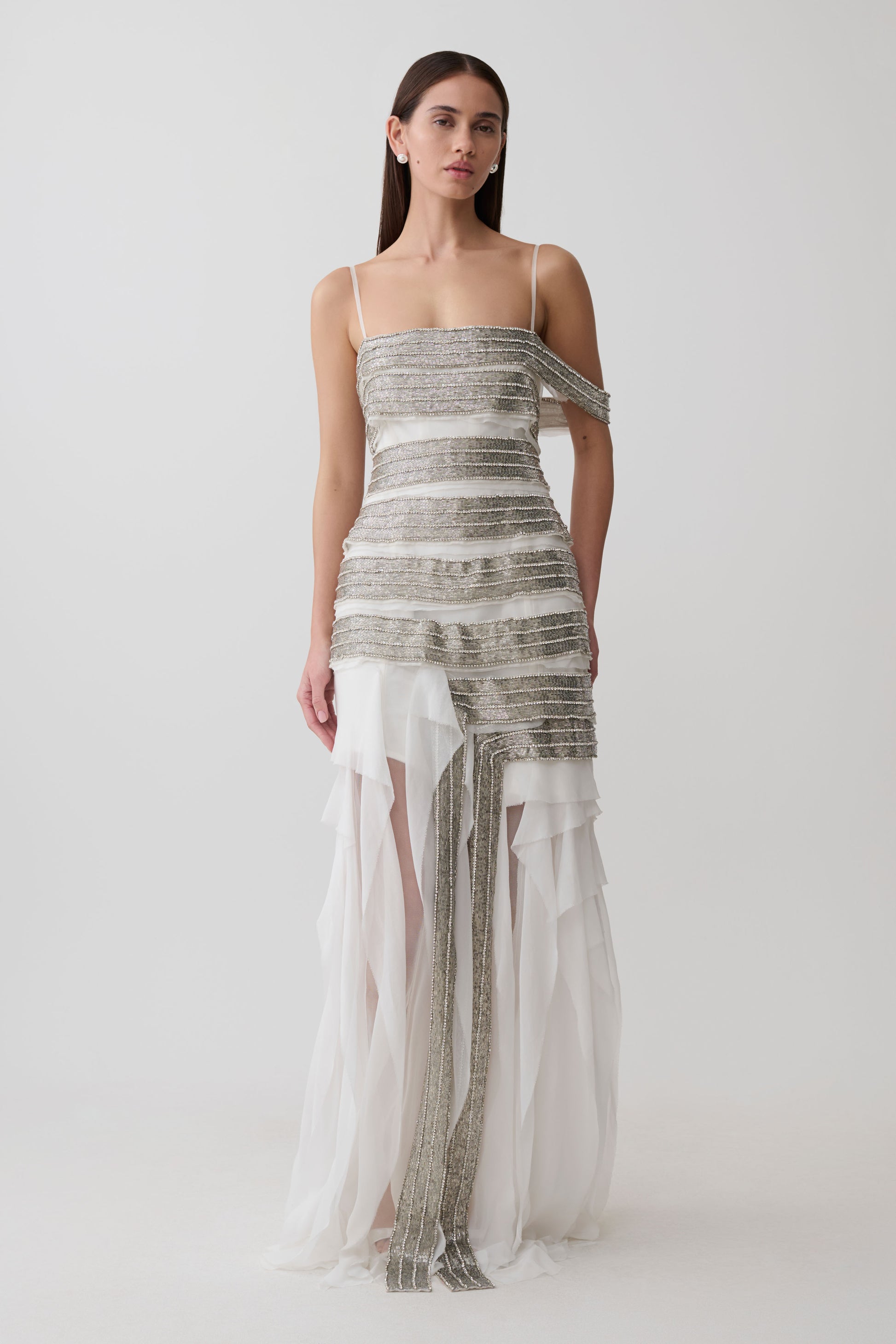 Jaide Embellished Maxi Dress - White #8