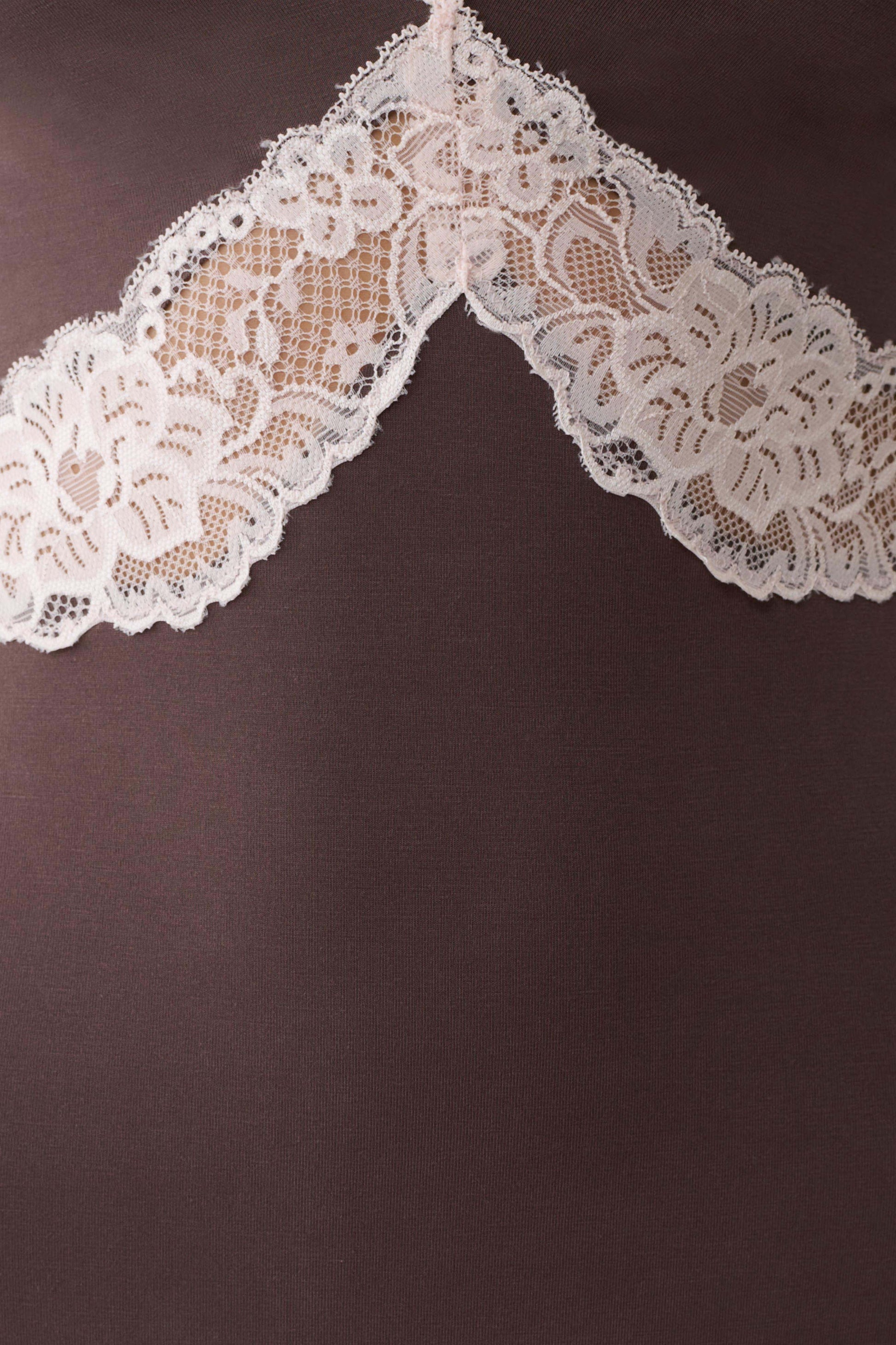 Electra Slinky Lace Maxi Dress - Chocolate/Ballet Pink #7
