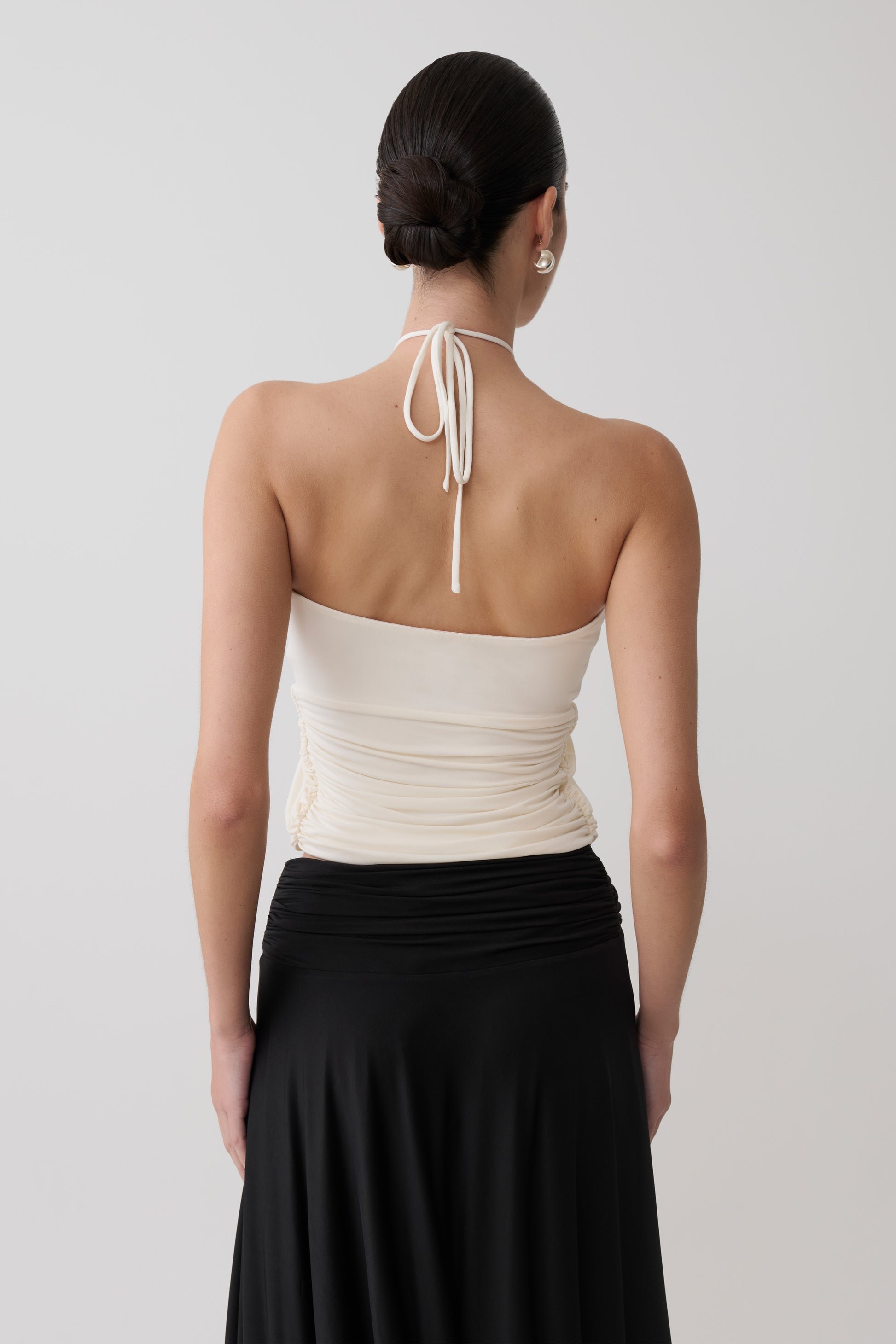 Sade Halter Top With Hardware - Ivory #2