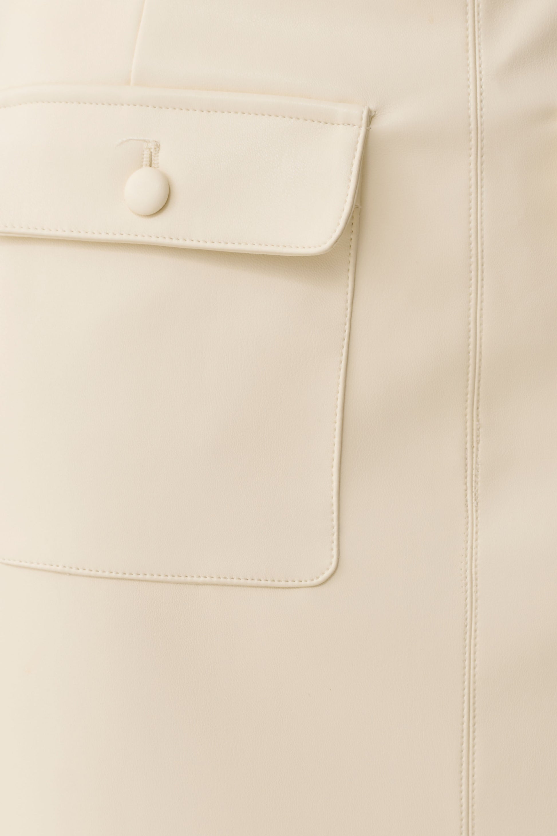Winslet Faux Leather Maxi Skirt - Bone #9