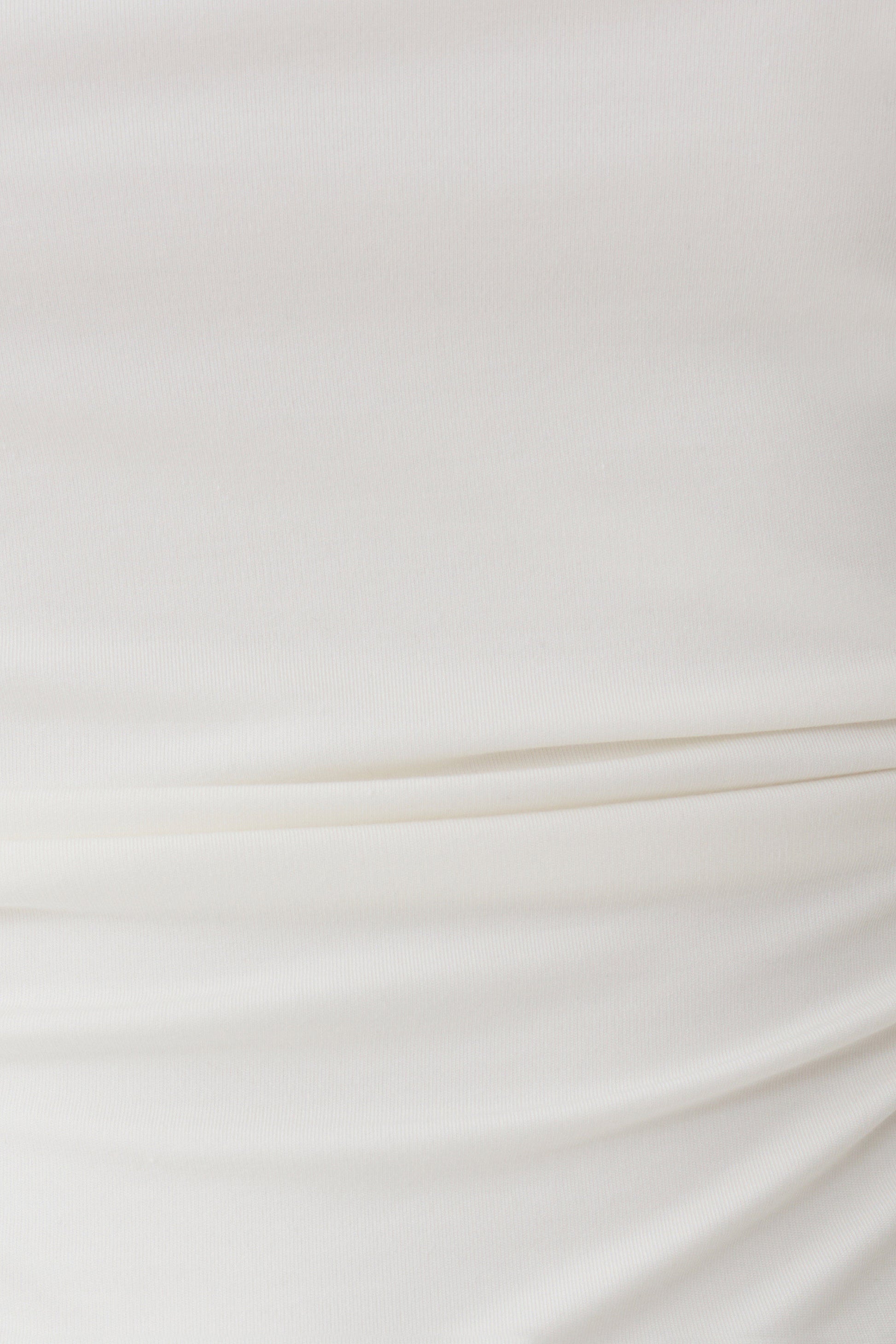 Yuna Short Sleeve Draped Hardware Top - Ivory #6