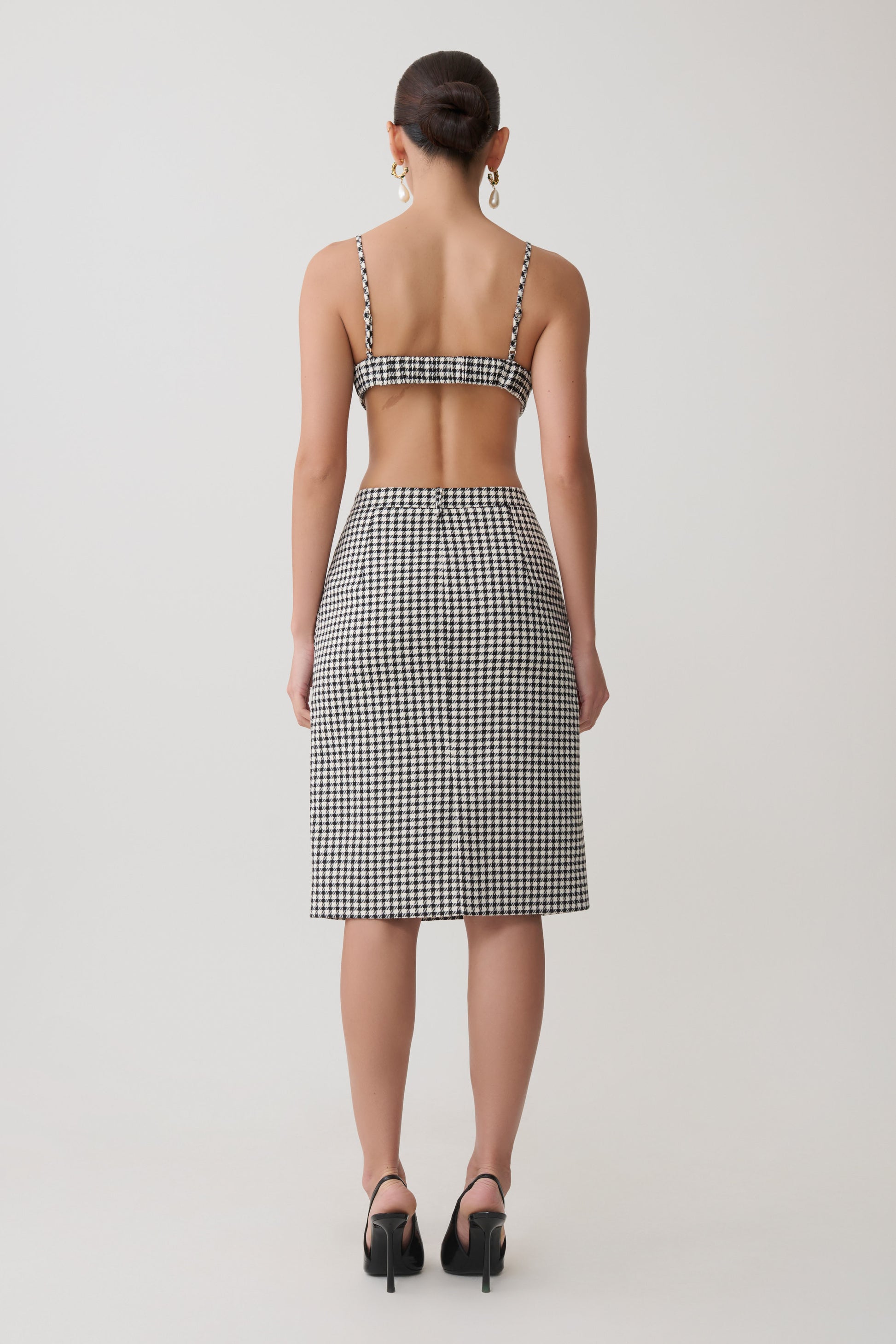 Amelie Tweed Bralette - Houndstooth #5