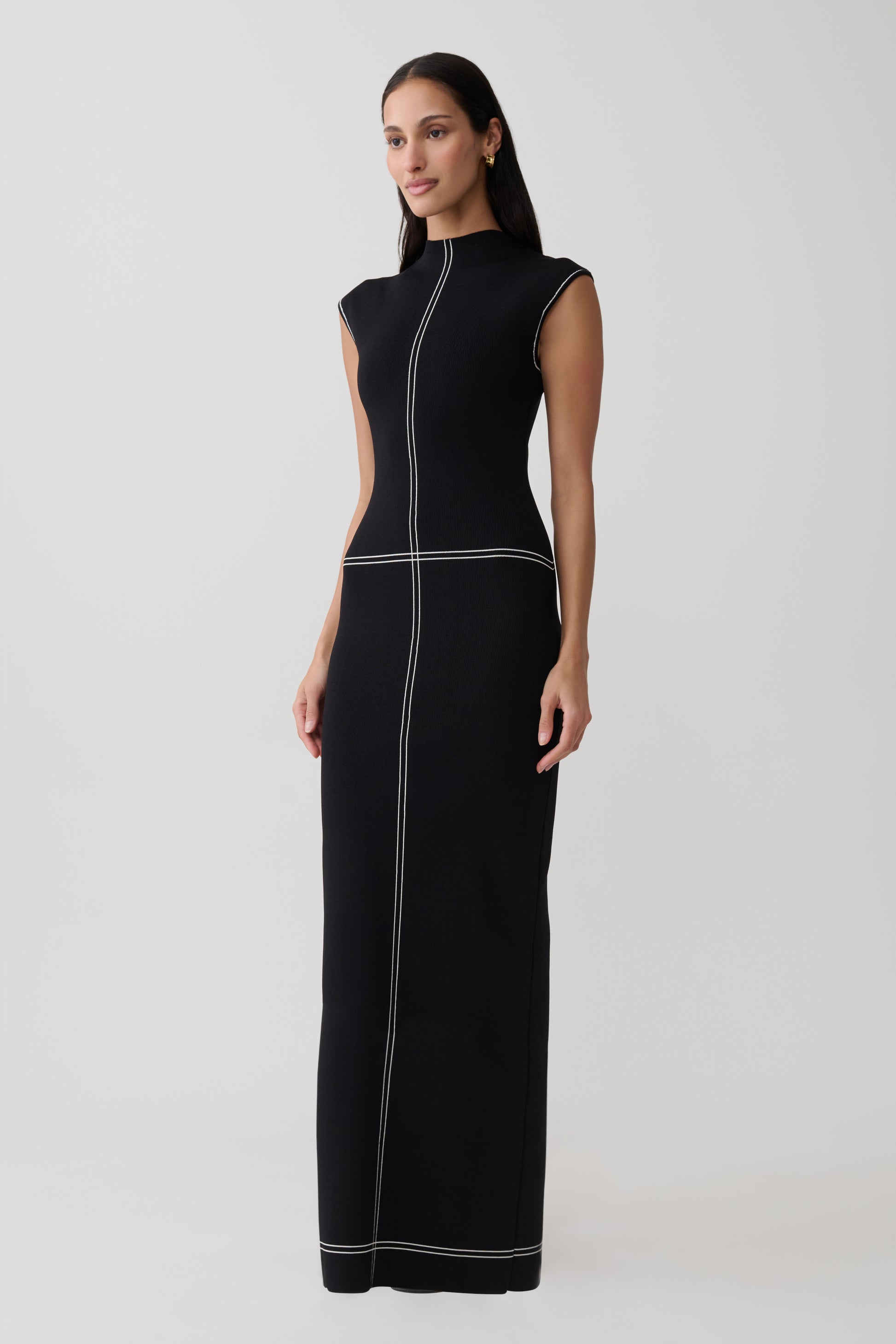 Malone Bandage Knit Midi Dress - Black #4