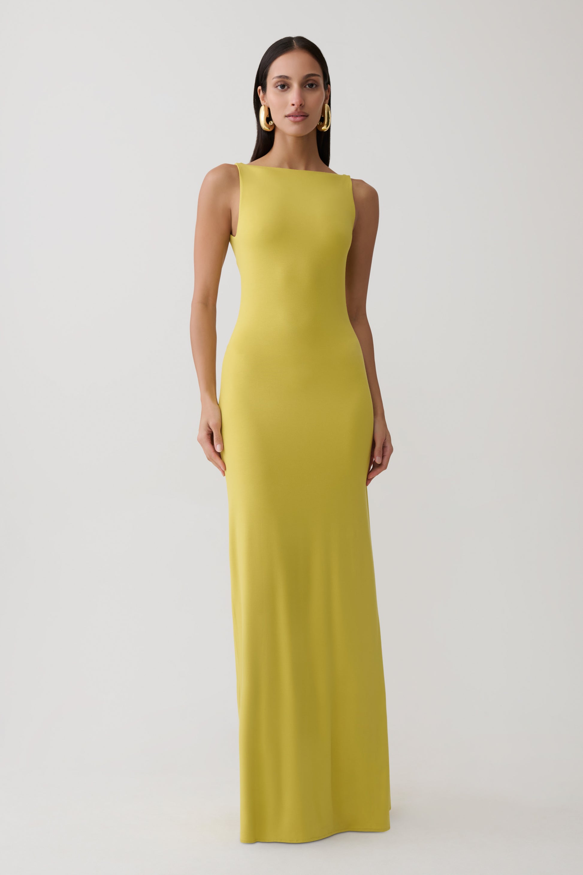 Yura Backless Twist Maxi Dress - Orchard Moss #7