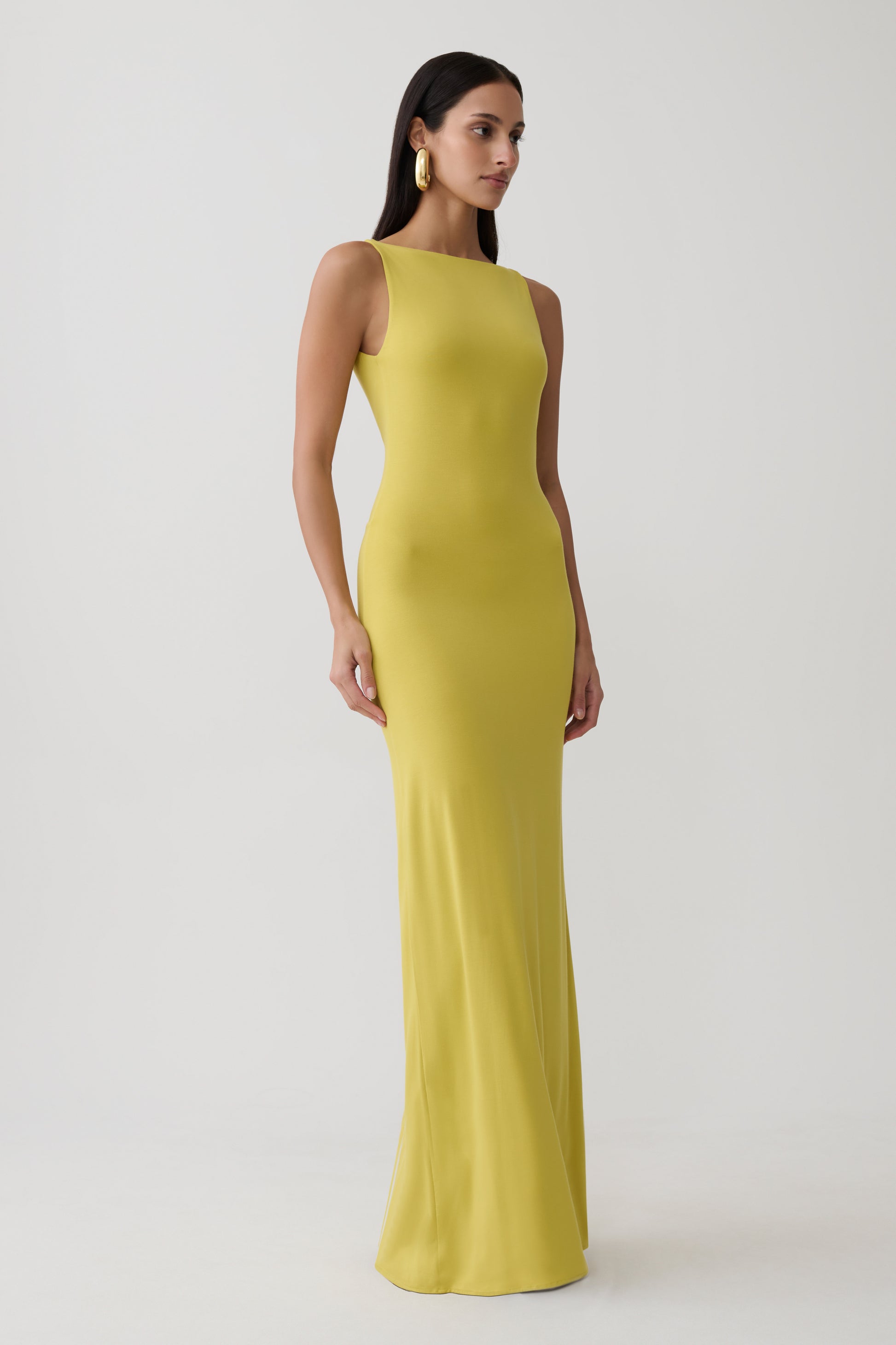 Yura Backless Twist Maxi Dress - Orchard Moss #5