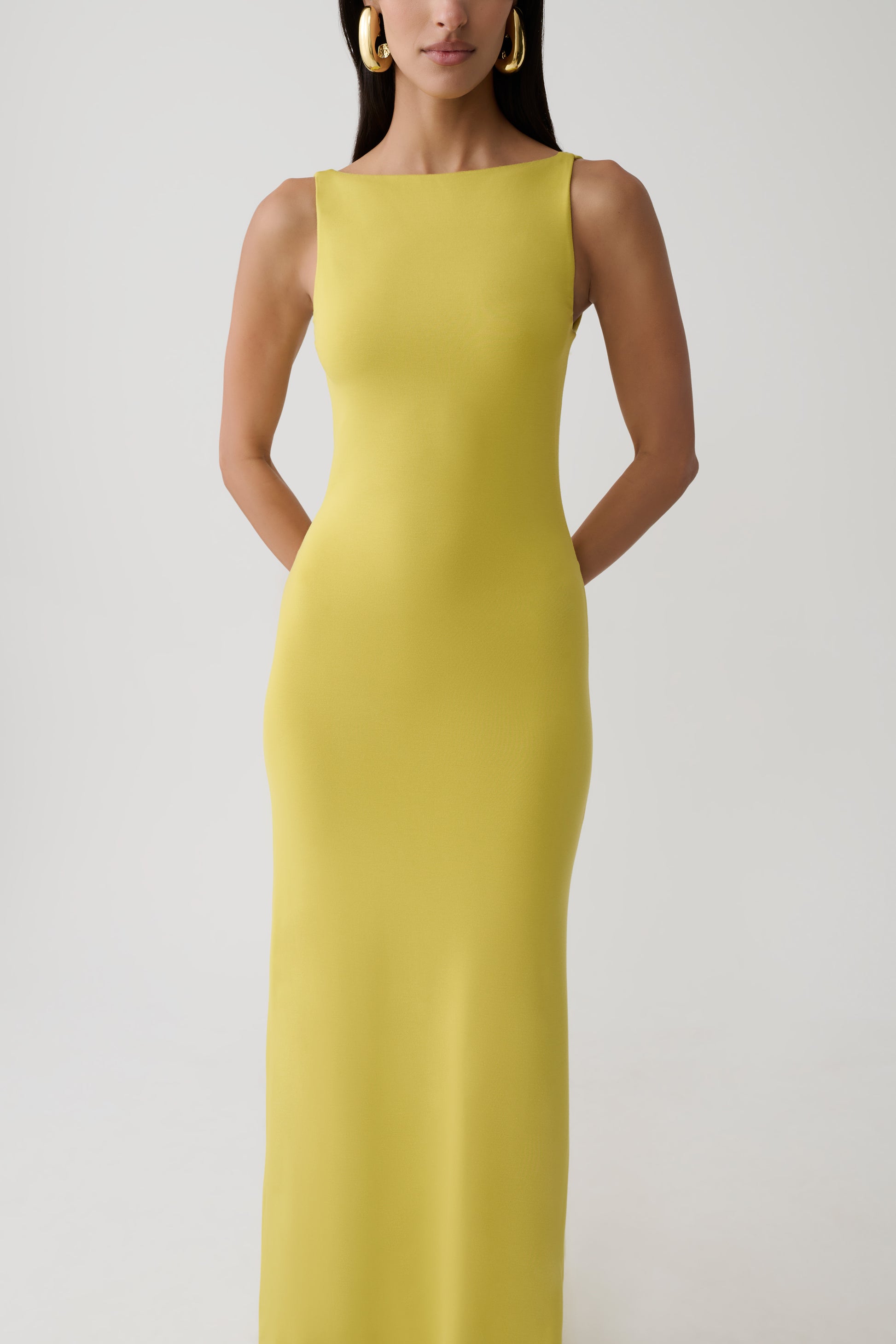 Yura Backless Twist Maxi Dress - Orchard Moss #2